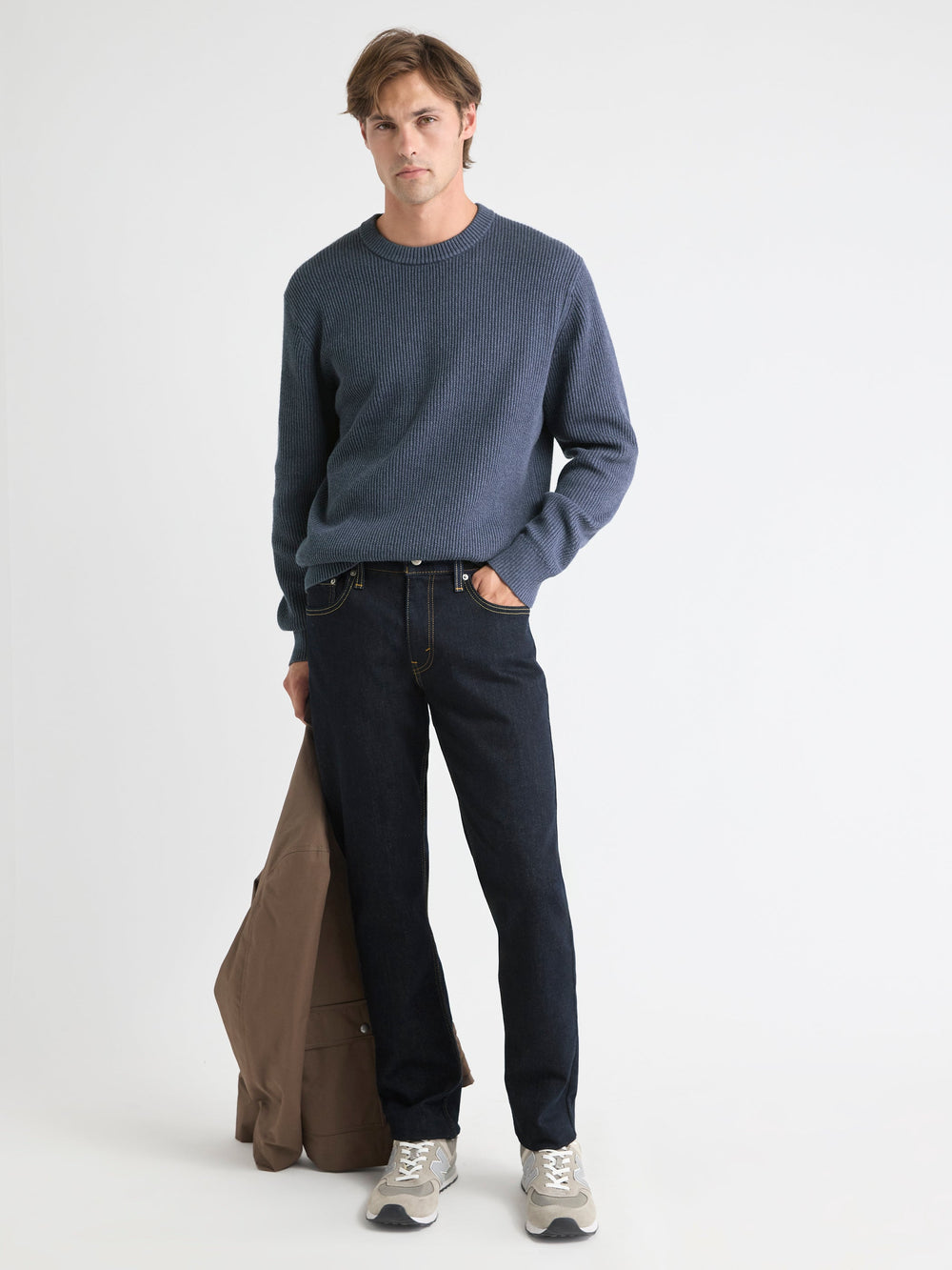 RW&CO Cashmere-Blend Long-Sleeve Crew-Neck Sweater