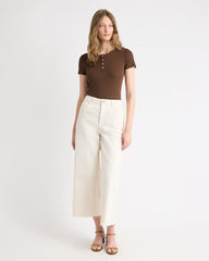 RW&CO Short-Sleeve Ribbed Henley Top