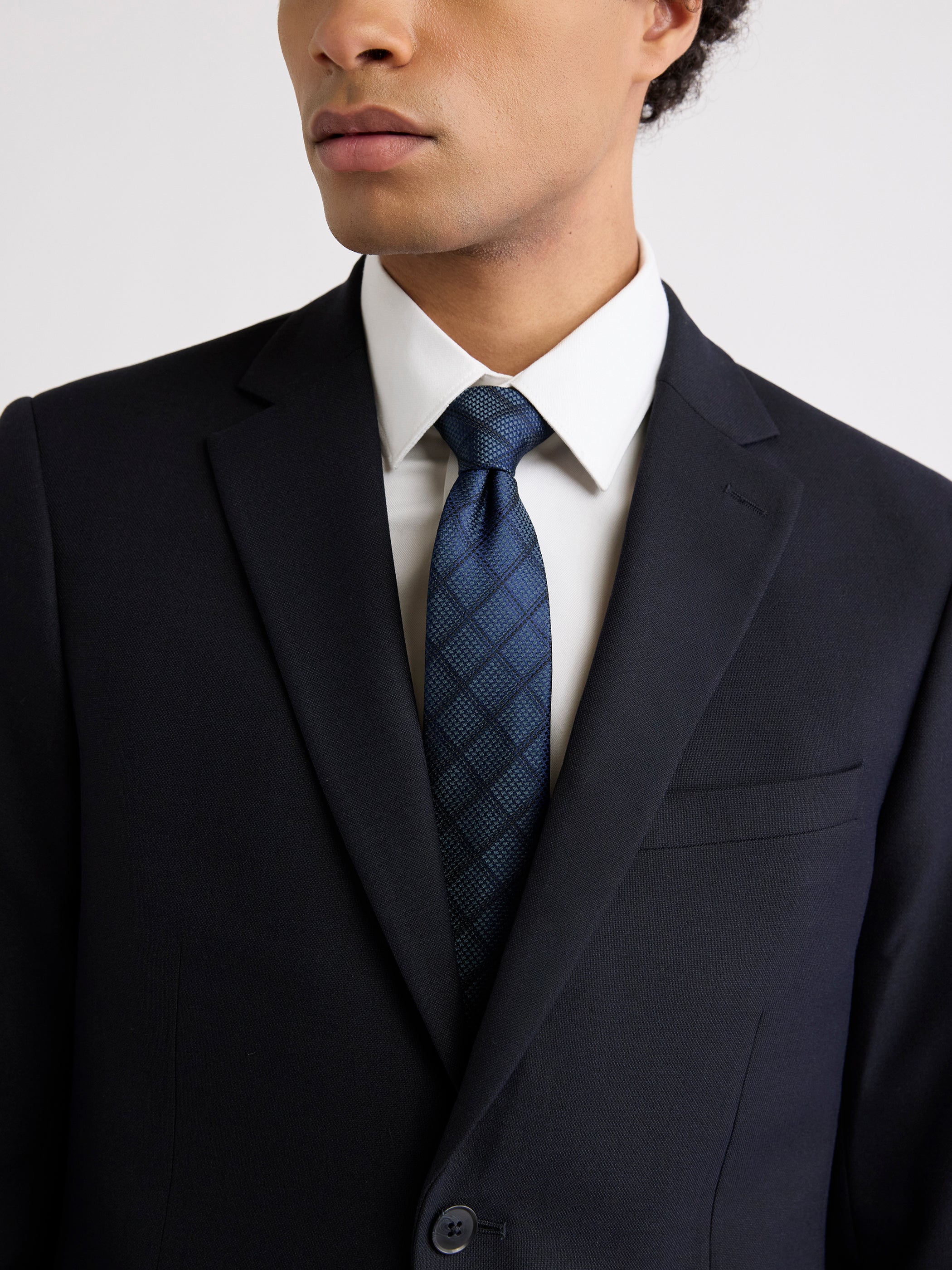 RW&CO Skinny Tie with Houndstooth Checkered Pattern