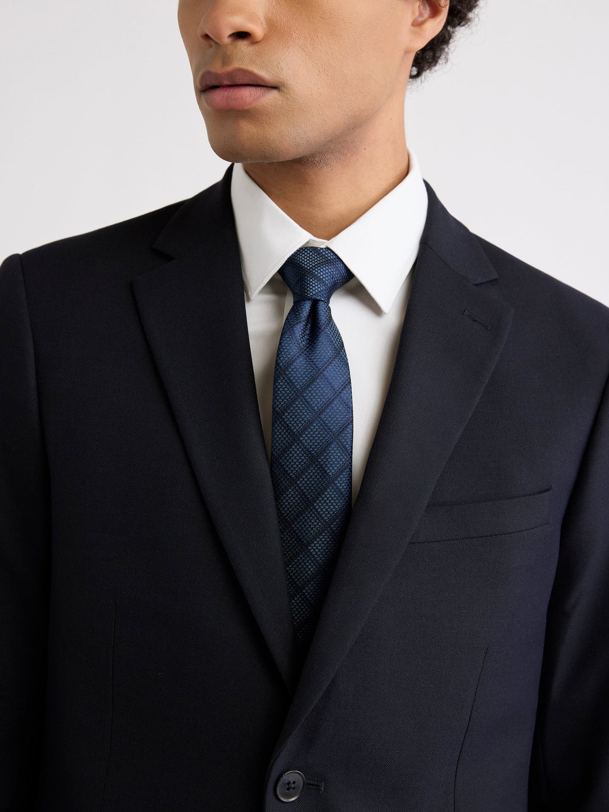 RW&CO Skinny Tie with Houndstooth Checkered Pattern