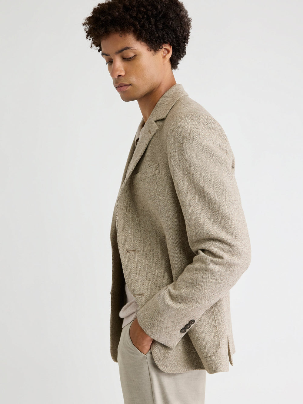 RW&CO Slim-Fit Herringbone Blazer