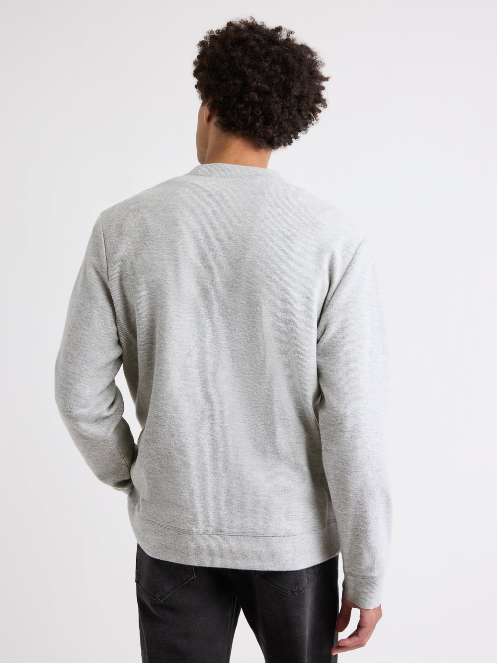 RW&CO Long-Sleeve Crew-Neck Ribbed Sweater