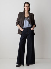 RW&CO Dark-Wash High-Rise Ultra-Wide-Leg Jeans