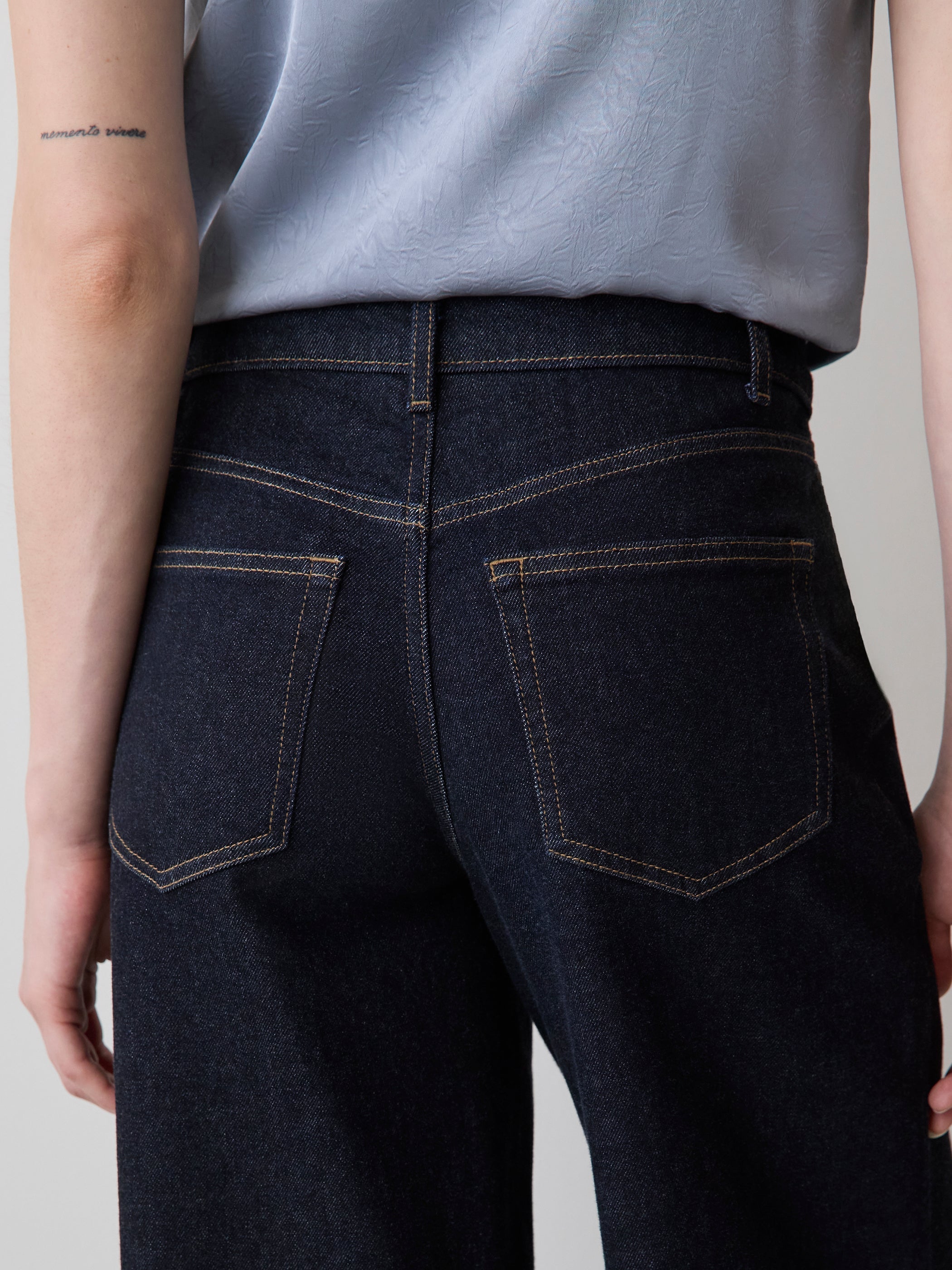 RW&CO Dark-Wash High-Rise Ultra-Wide-Leg Jeans