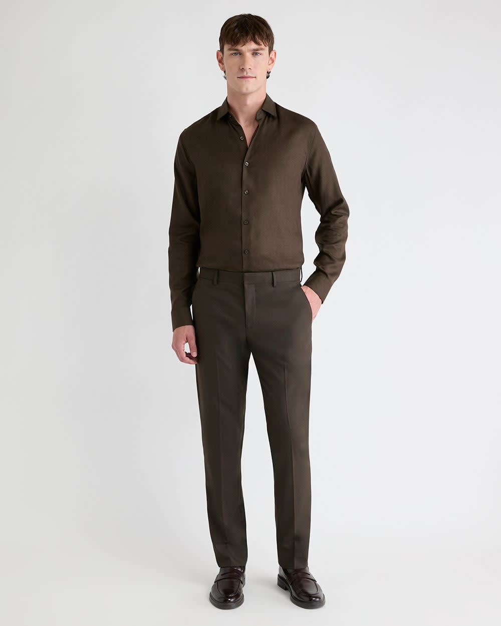 RW&CO Tailored Fit Heather Dress Shirt