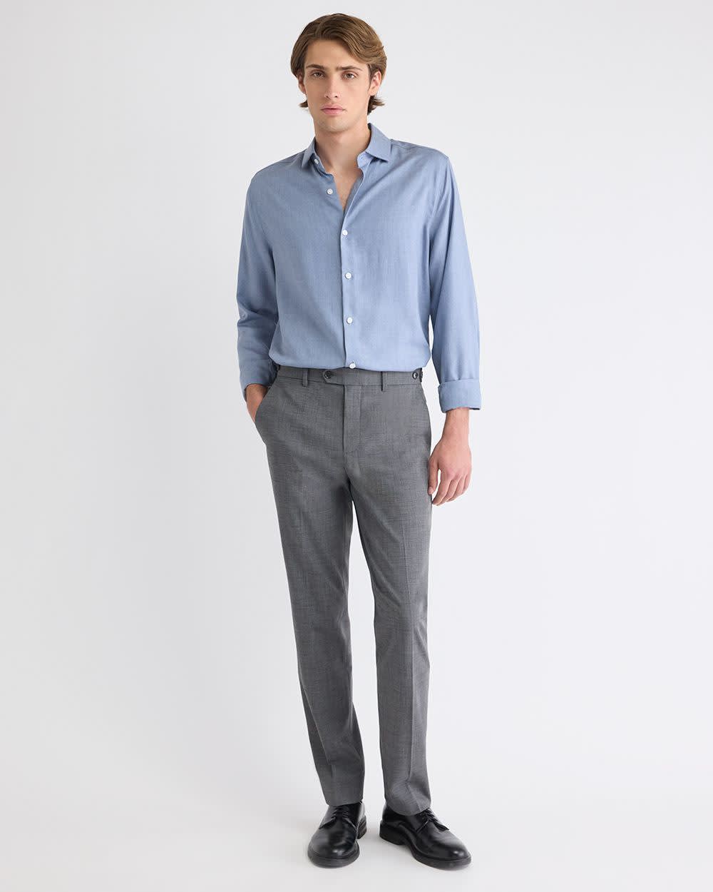 RW&CO Tailored Fit Heather Dress Shirt