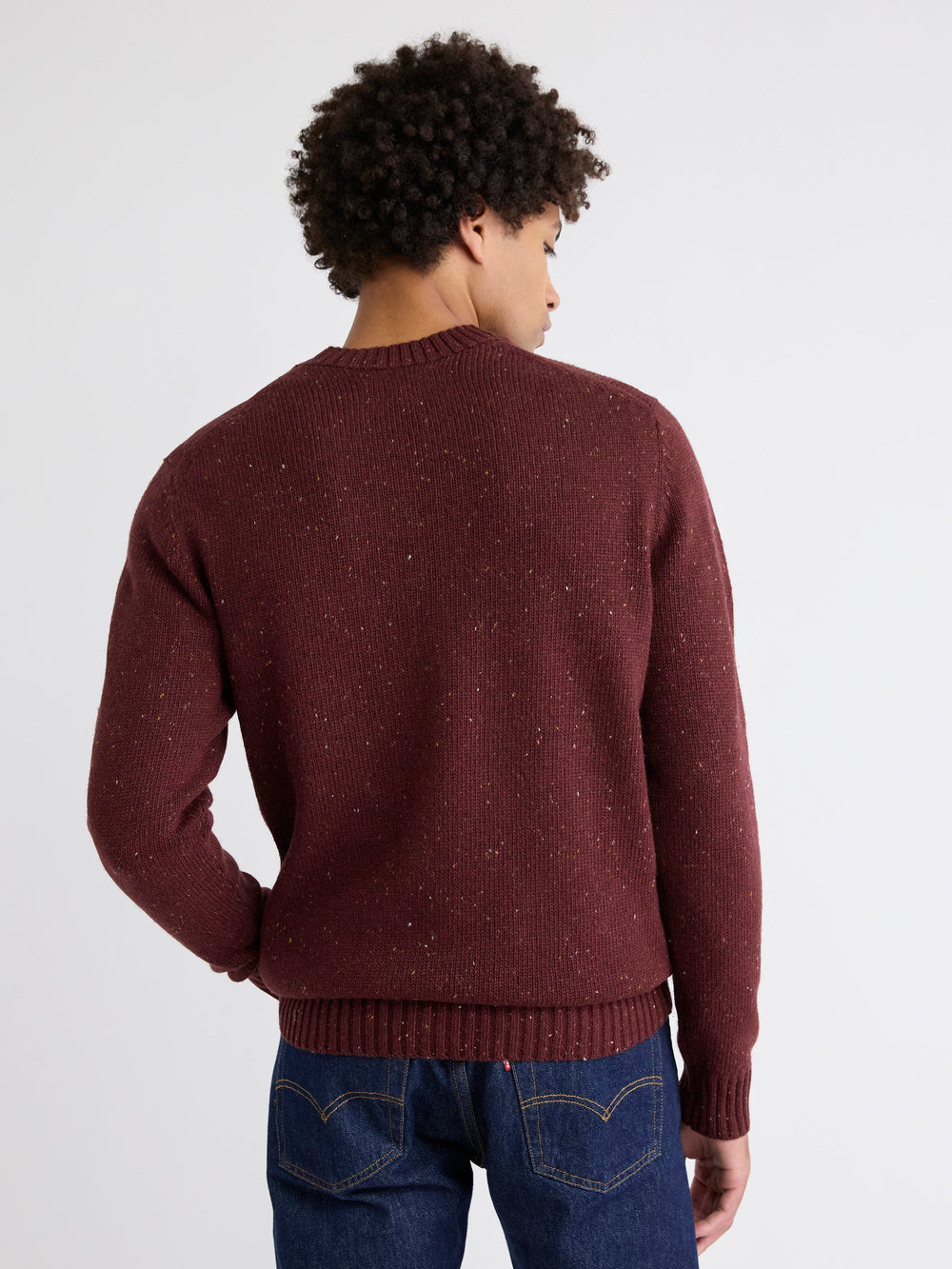 RW&CO Long-Sleeve Crew-Neck Sweater with Neps