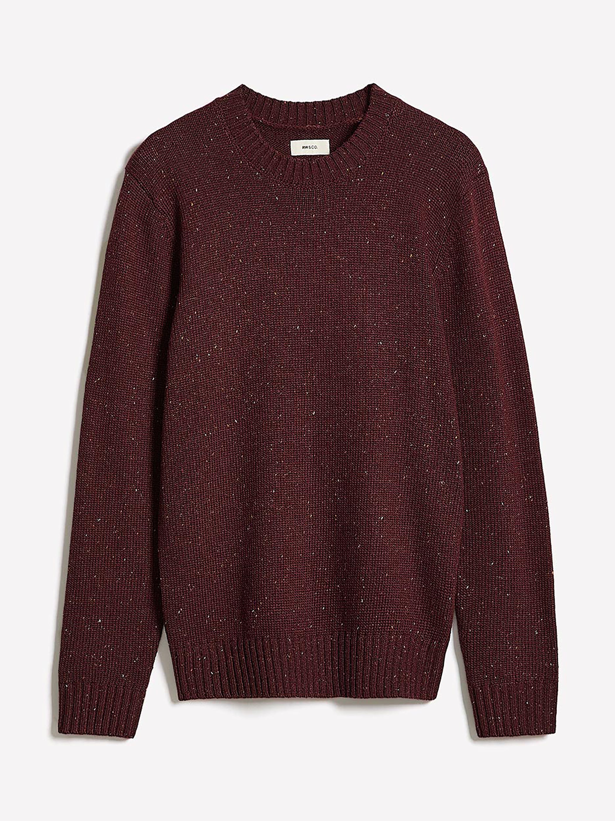 RW&CO Long-Sleeve Crew-Neck Sweater with Neps