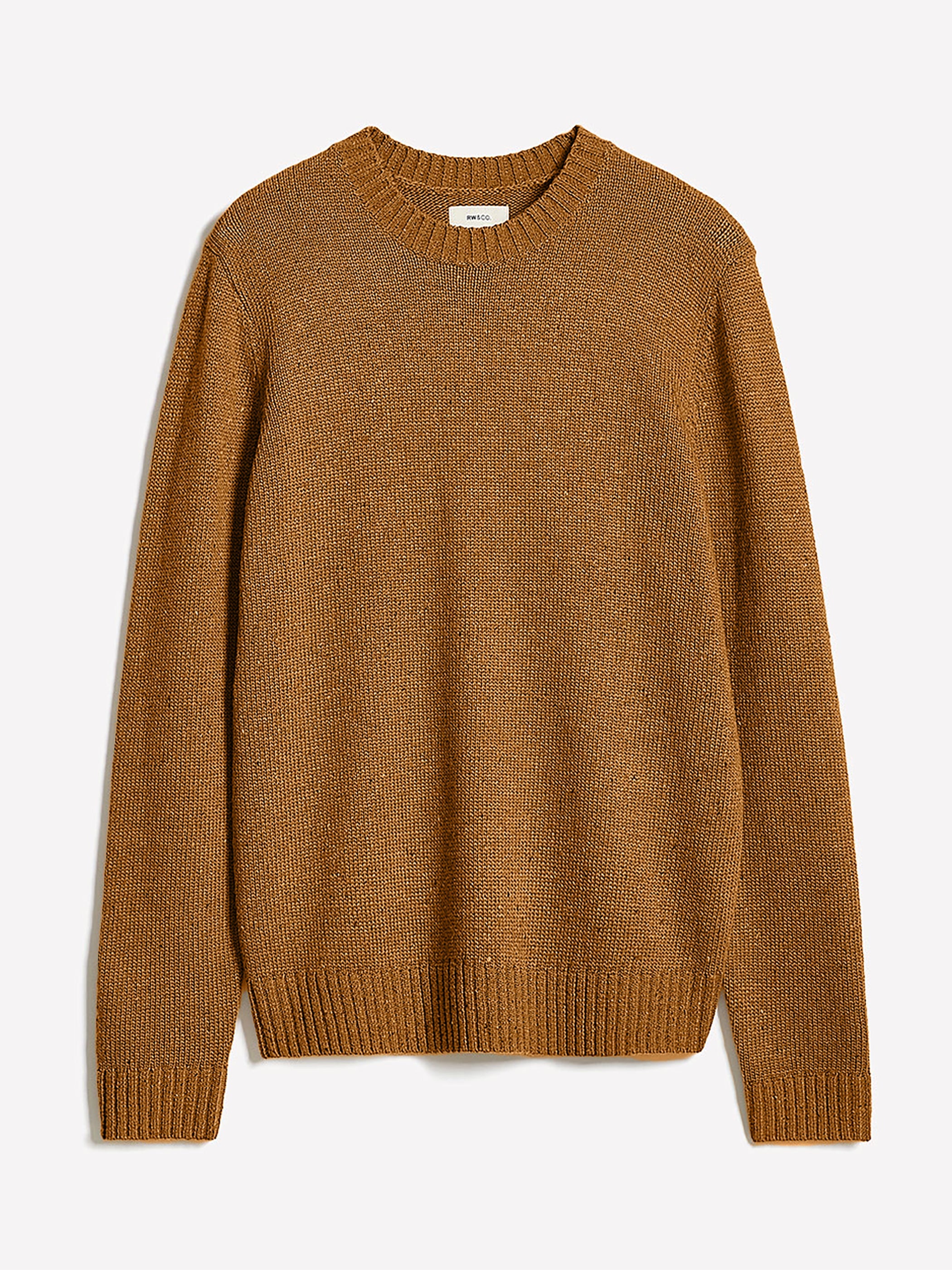 RW&CO Long-Sleeve Crew-Neck Sweater with Neps