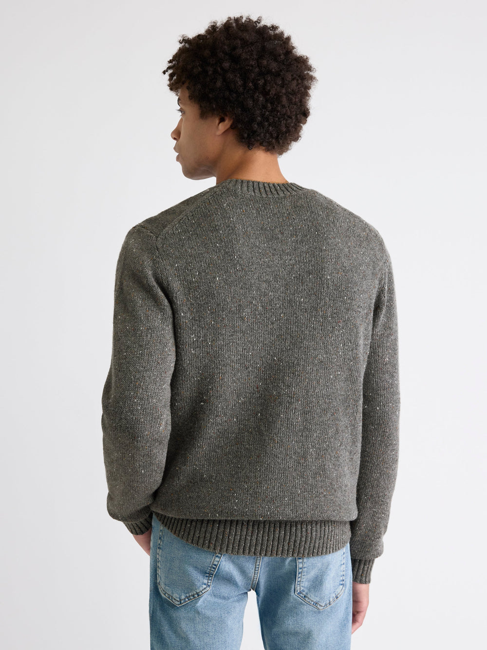 RW&CO Long-Sleeve Crew-Neck Sweater with Neps