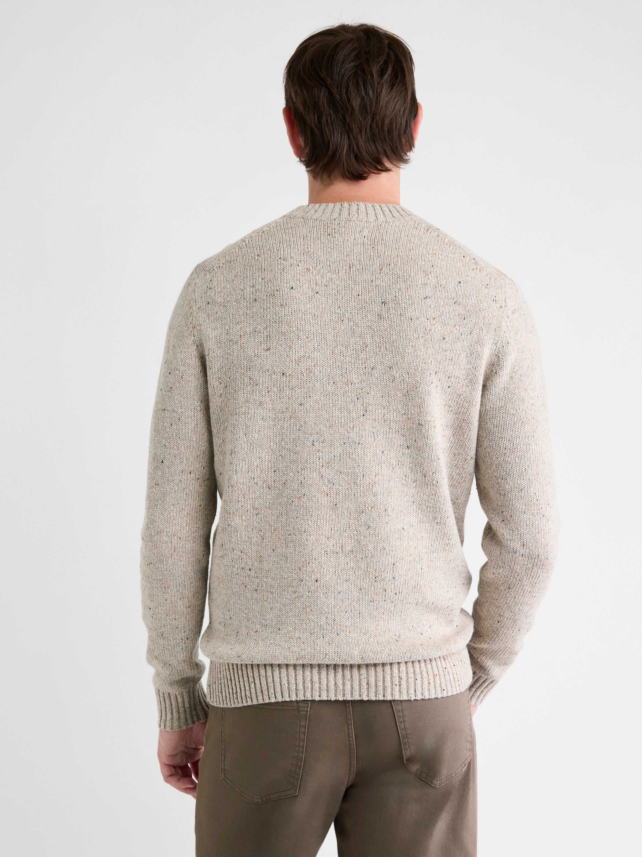 RW&CO Long-Sleeve Crew-Neck Sweater with Neps