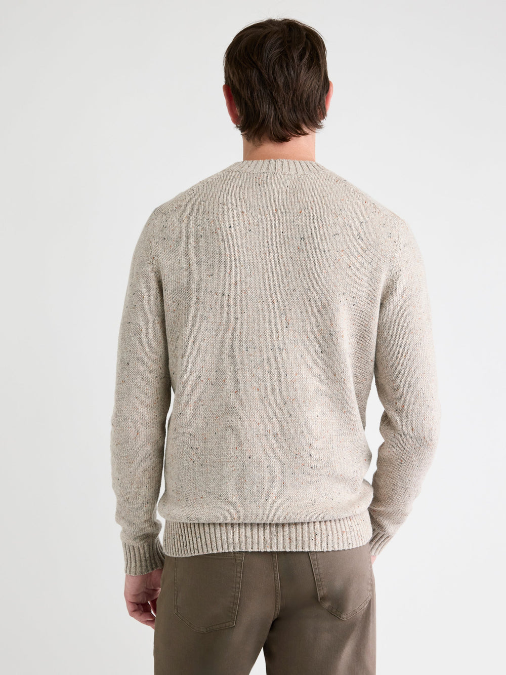 RW&CO Long-Sleeve Crew-Neck Sweater with Neps