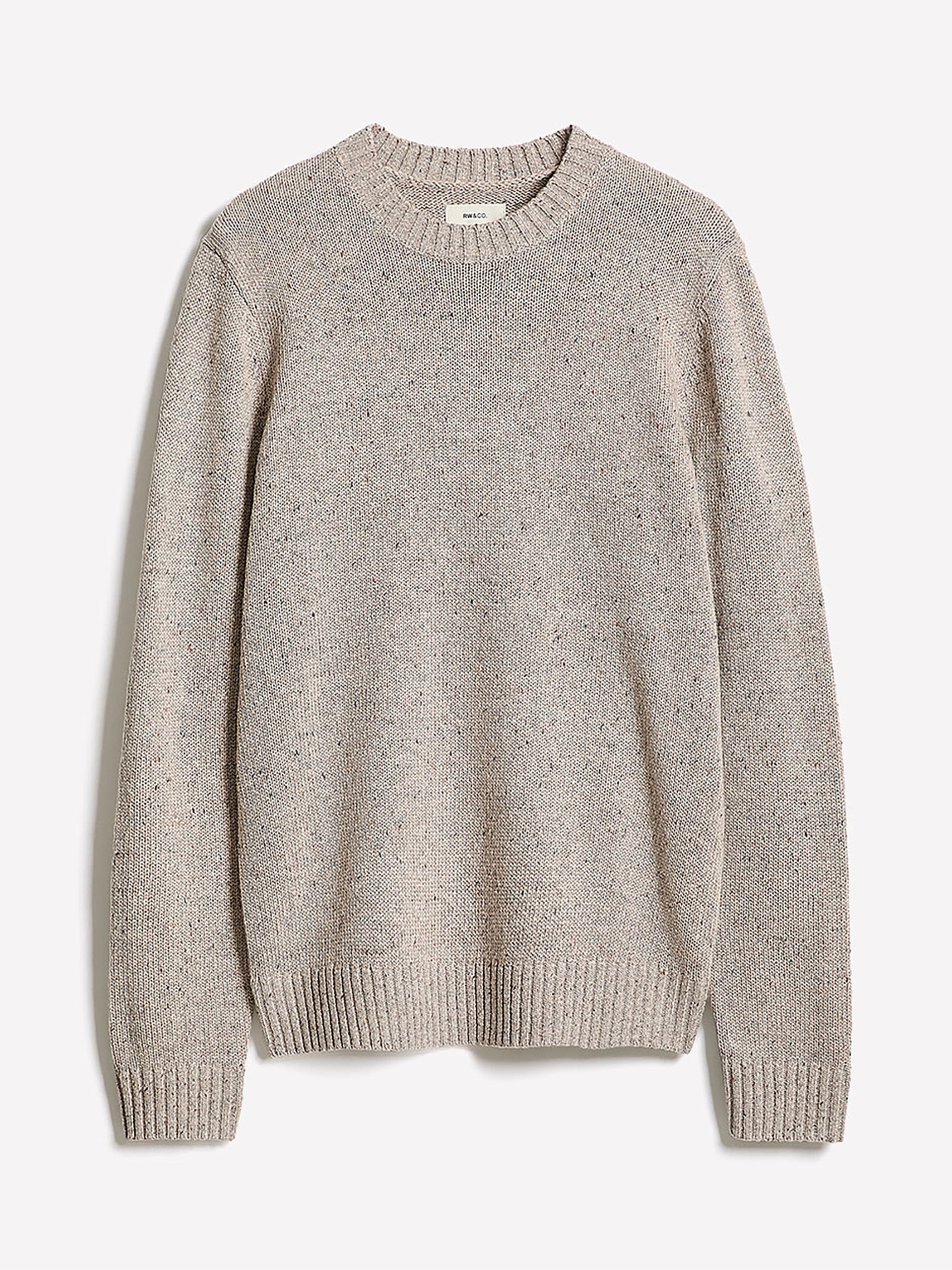 RW&CO Long-Sleeve Crew-Neck Sweater with Neps