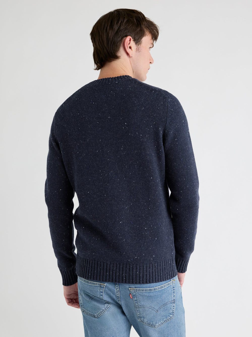 RW&CO Long-Sleeve Crew-Neck Sweater with Neps