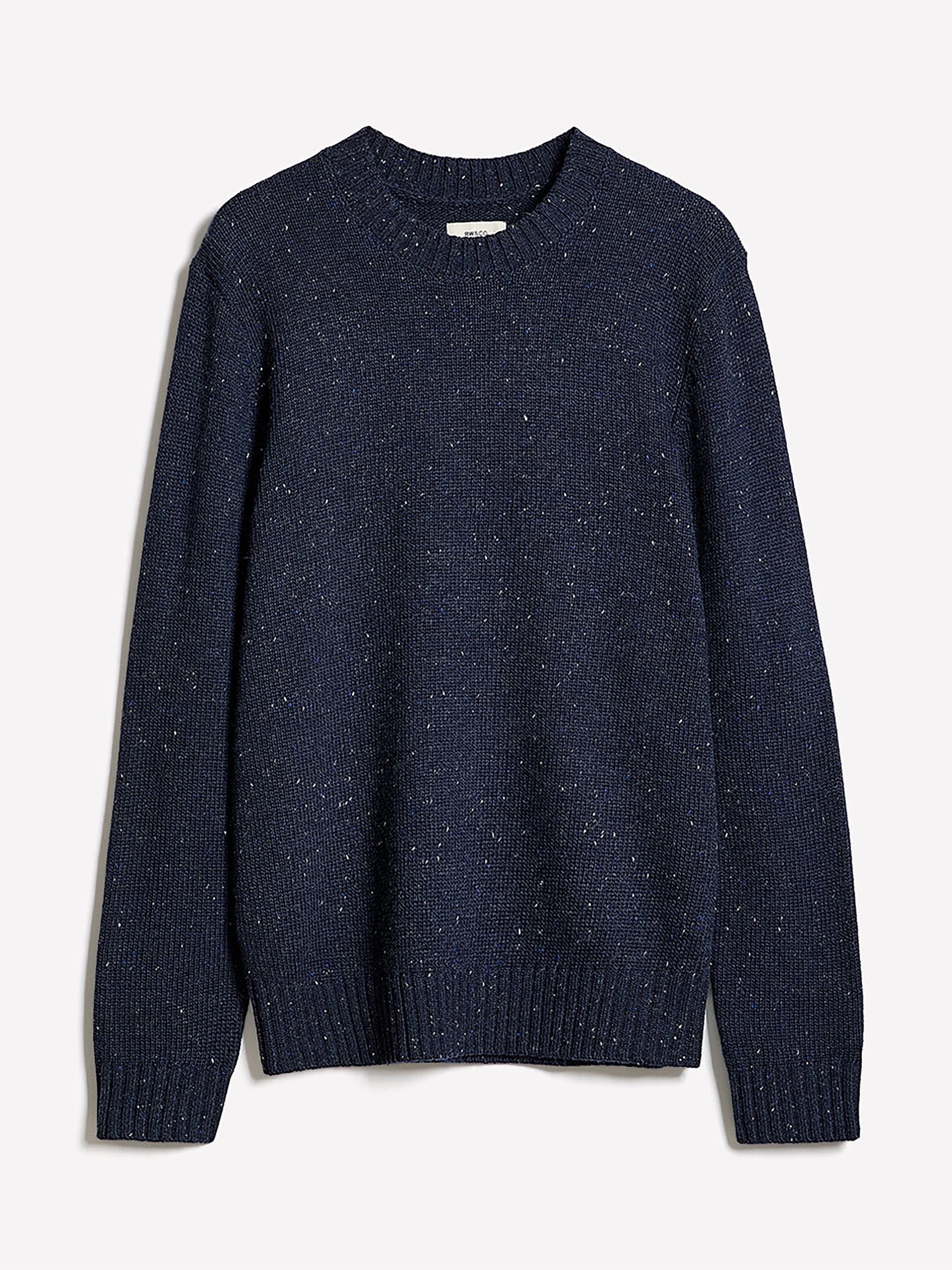 RW&CO Long-Sleeve Crew-Neck Sweater with Neps