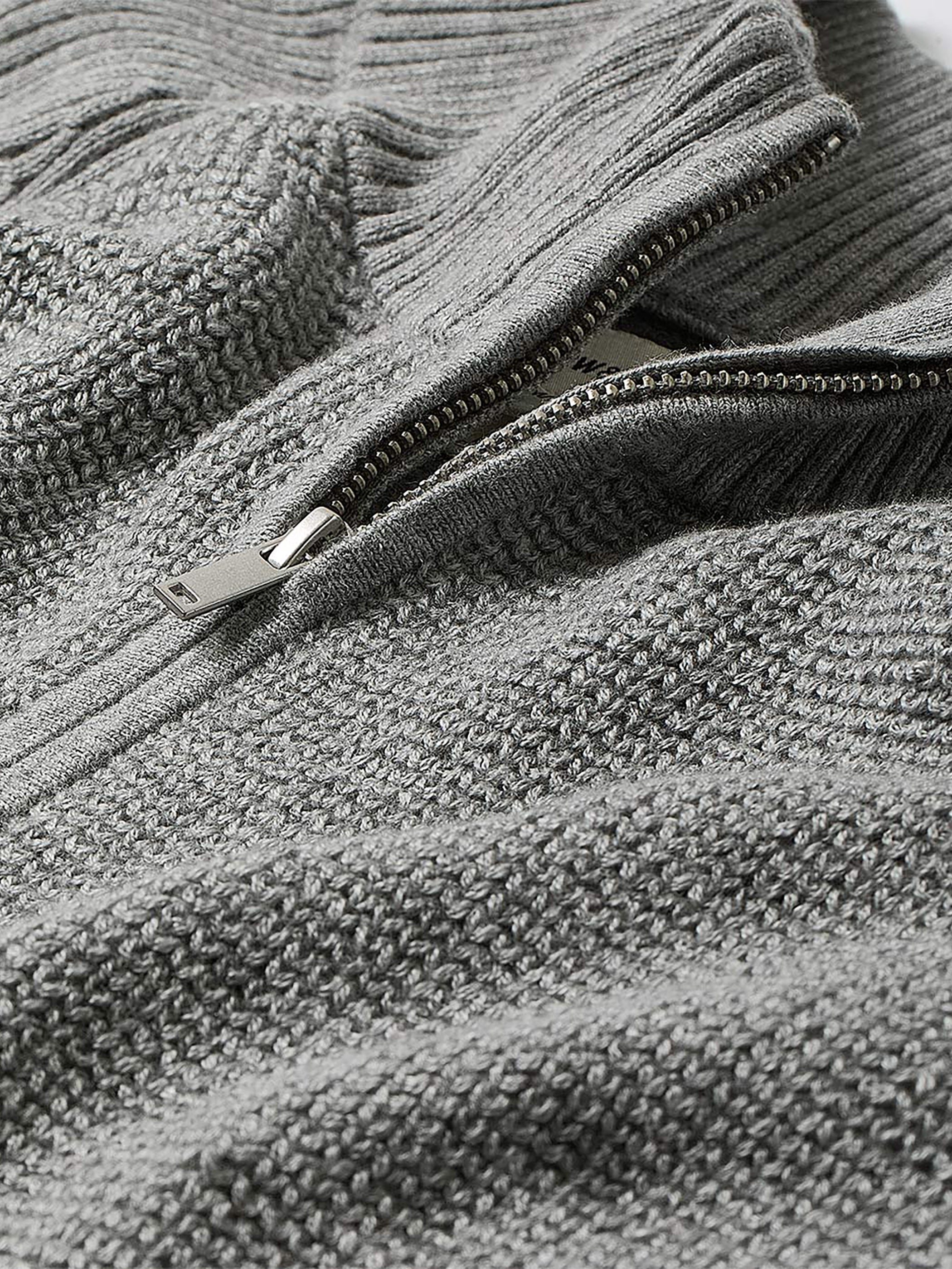 RW&CO Long-Sleeve Quarter-Zip Mock-Neck Sweater