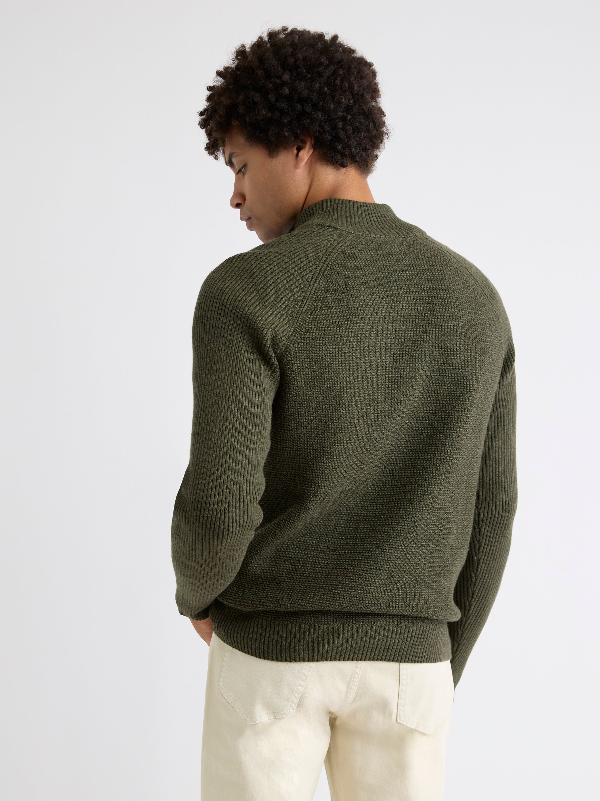 RW&CO Long-Sleeve Quarter-Zip Mock-Neck Sweater