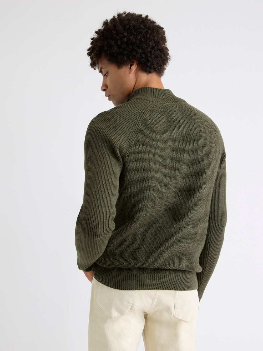 RW&CO Long-Sleeve Quarter-Zip Mock-Neck Sweater