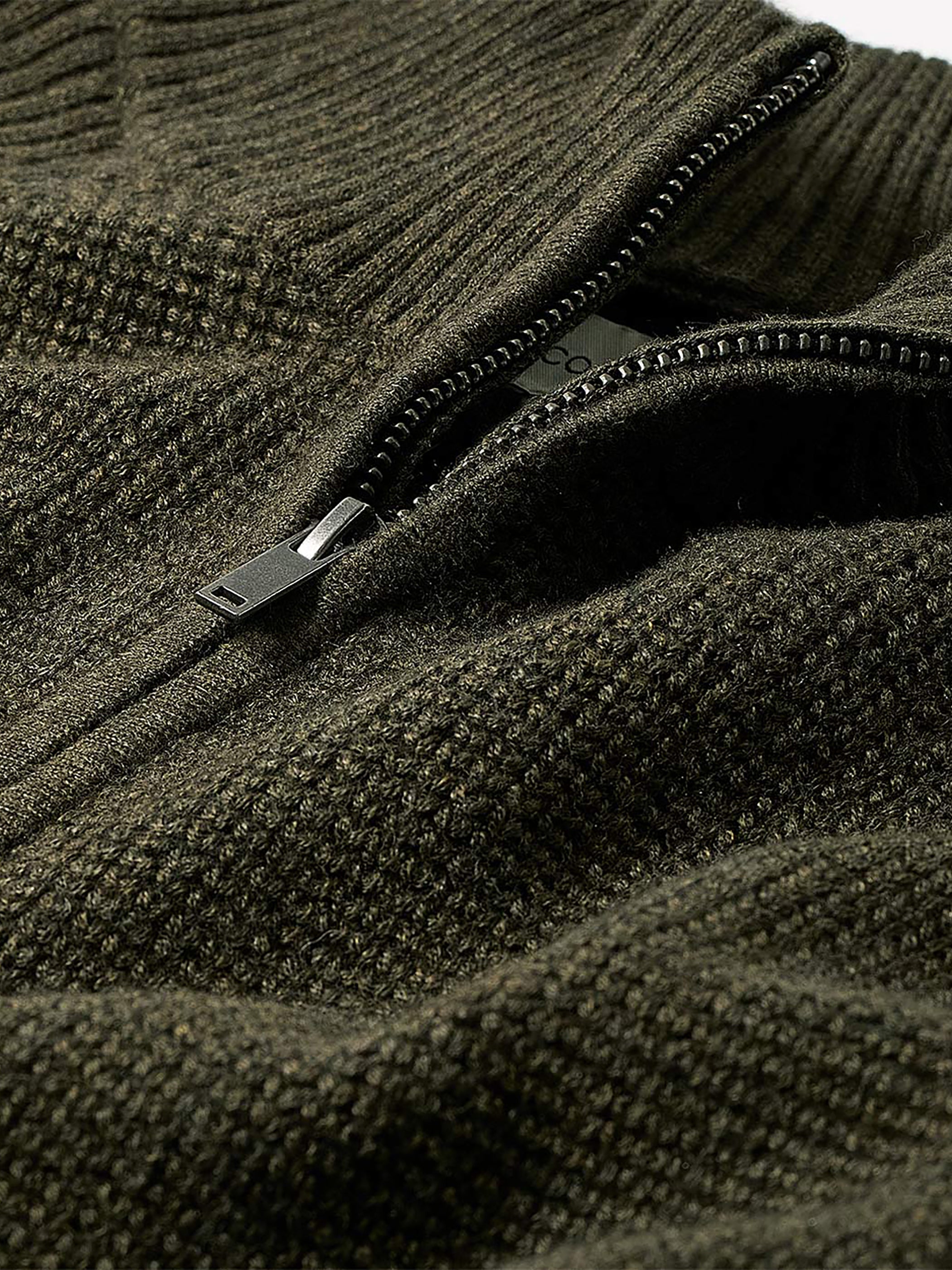 RW&CO Long-Sleeve Quarter-Zip Mock-Neck Sweater