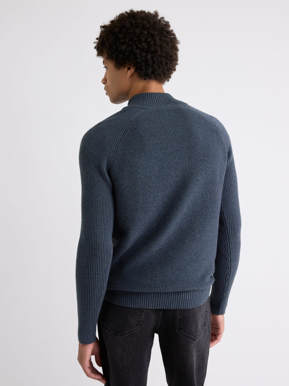 RW&CO Long-Sleeve Quarter-Zip Mock-Neck Sweater