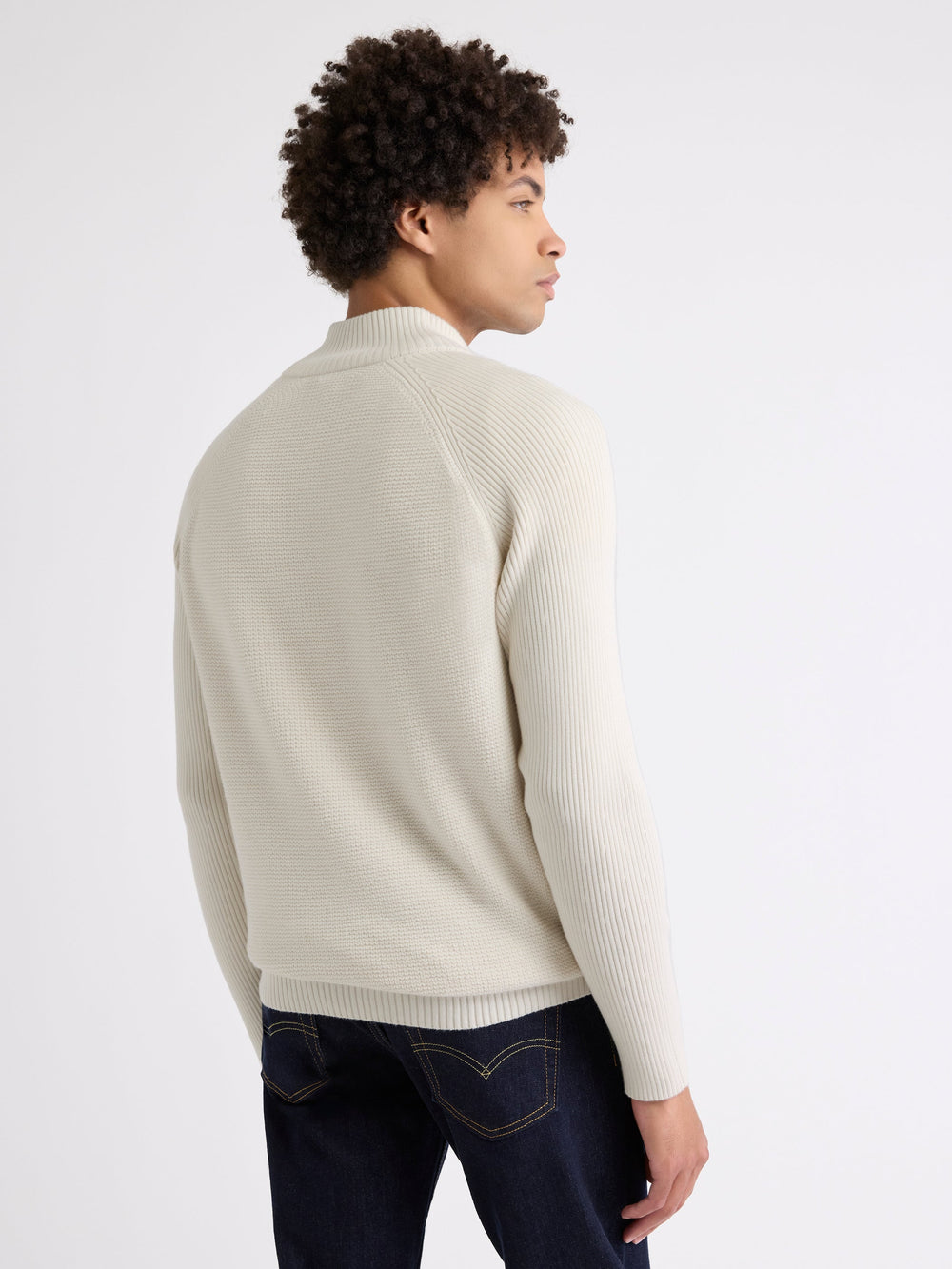 RW&CO Long-Sleeve Quarter-Zip Mock-Neck Sweater