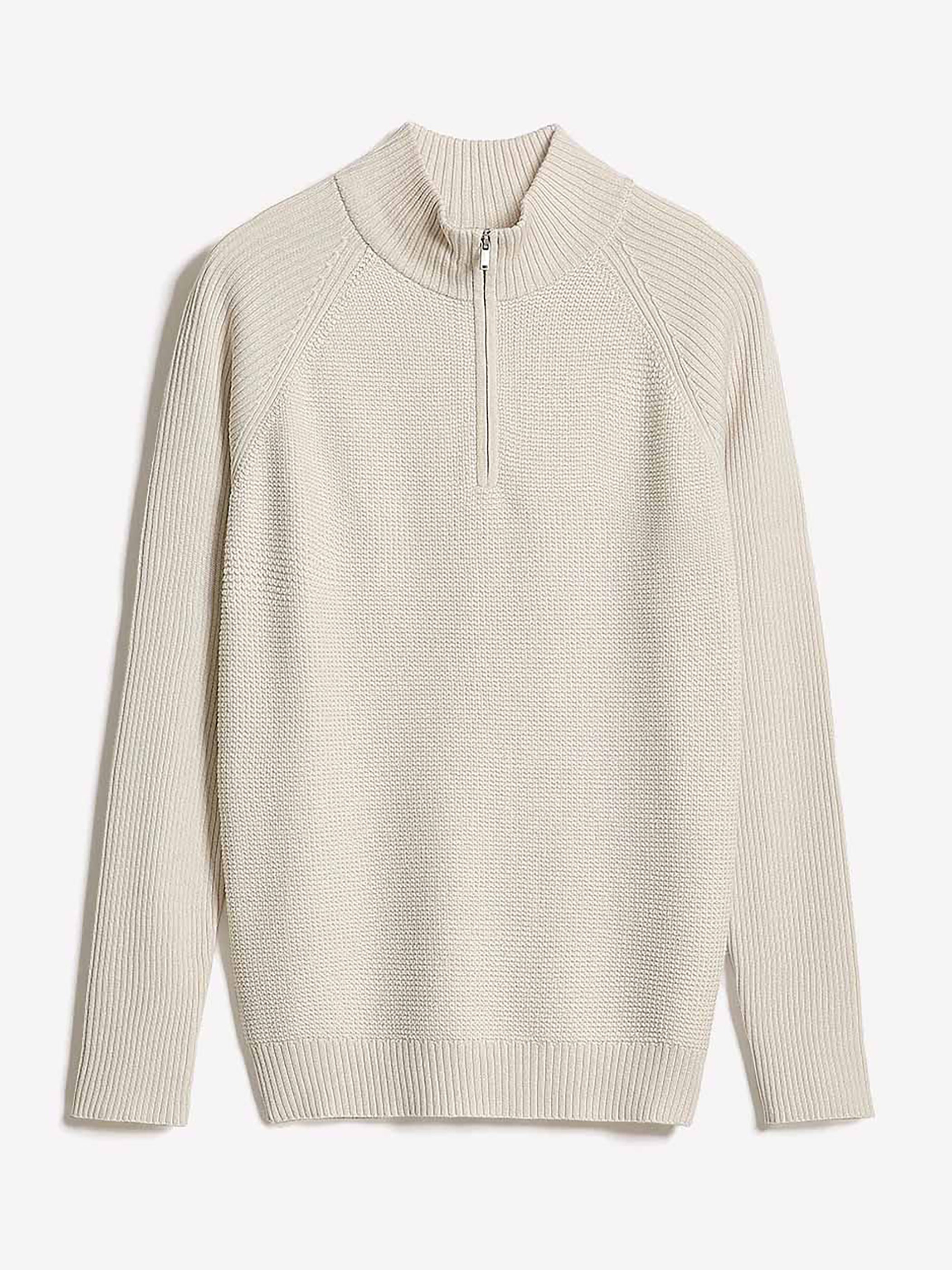 RW&CO Long-Sleeve Quarter-Zip Mock-Neck Sweater