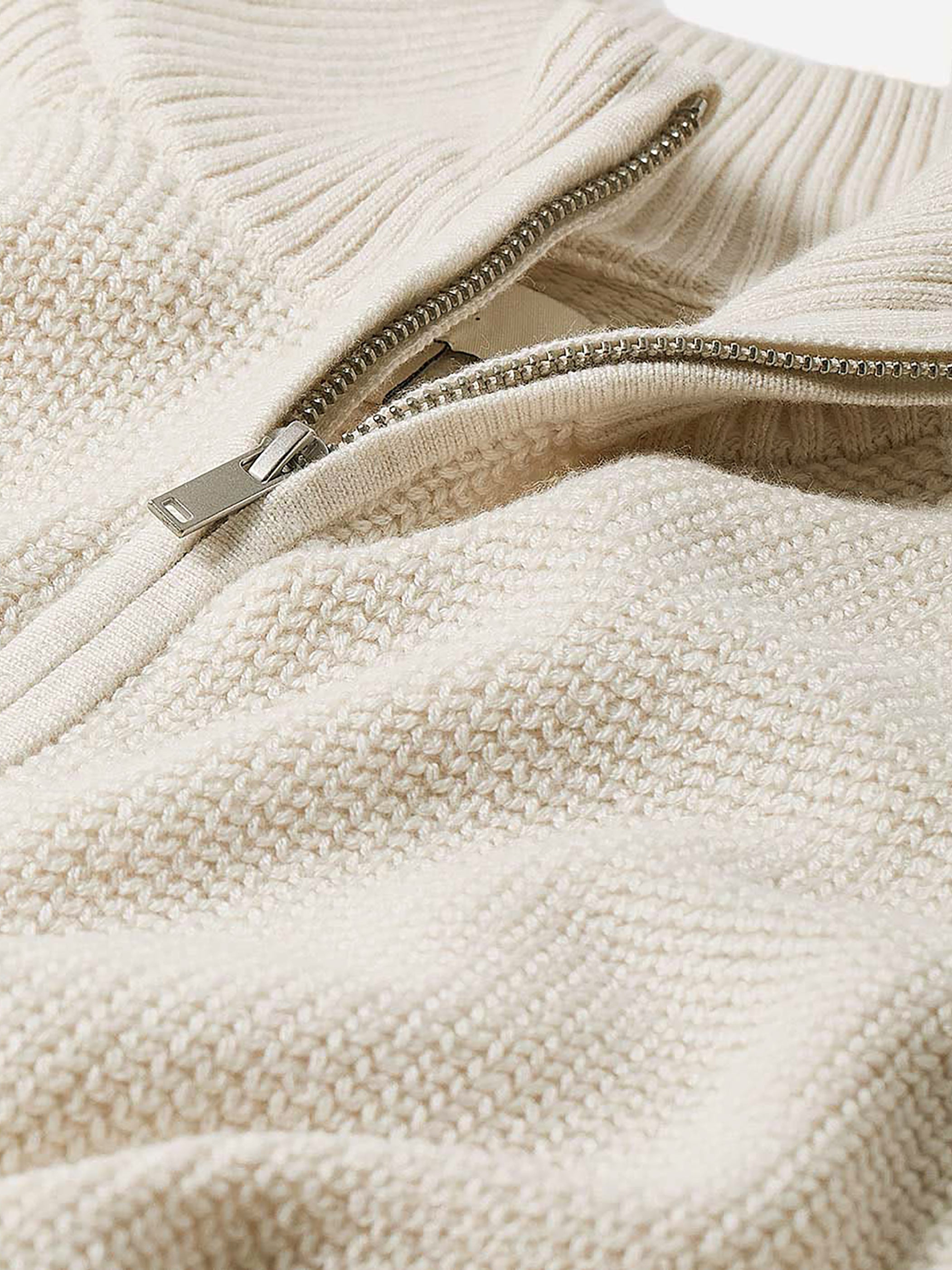 RW&CO Long-Sleeve Quarter-Zip Mock-Neck Sweater