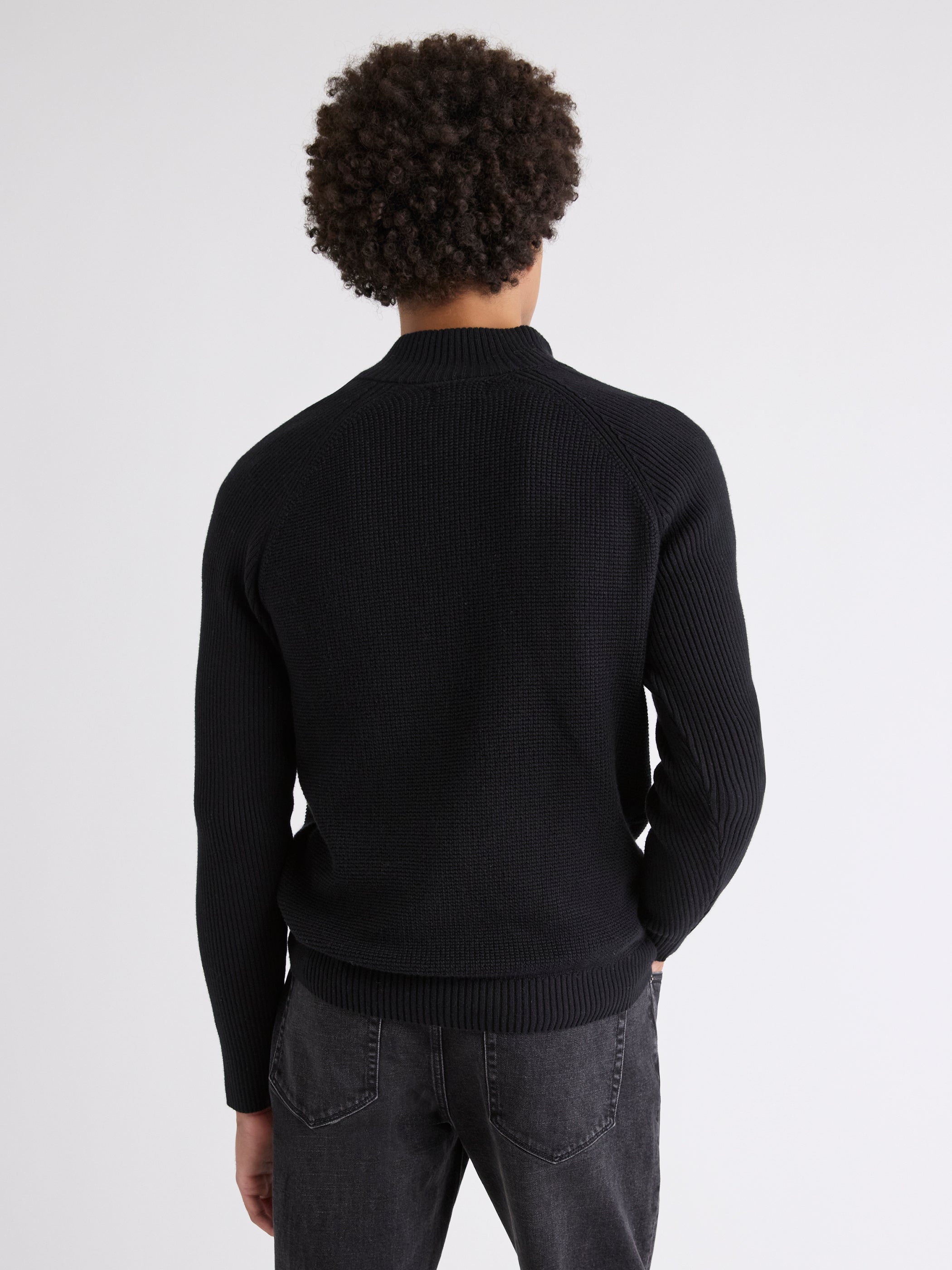 RW&CO Long-Sleeve Quarter-Zip Mock-Neck Sweater