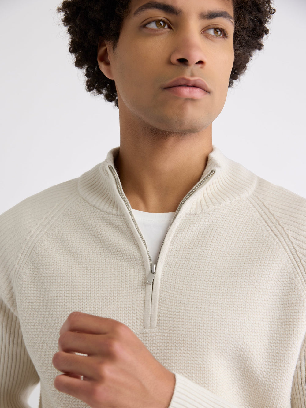 RW&CO Long-Sleeve Quarter-Zip Mock-Neck Sweater