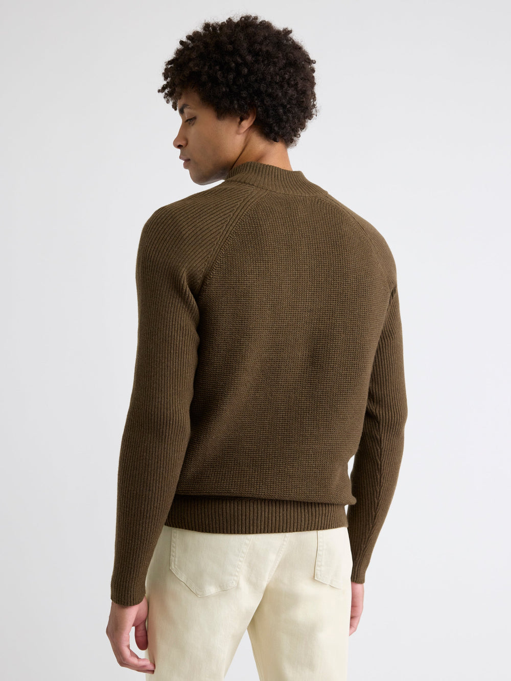 RW&CO Long-Sleeve Quarter-Zip Mock-Neck Sweater