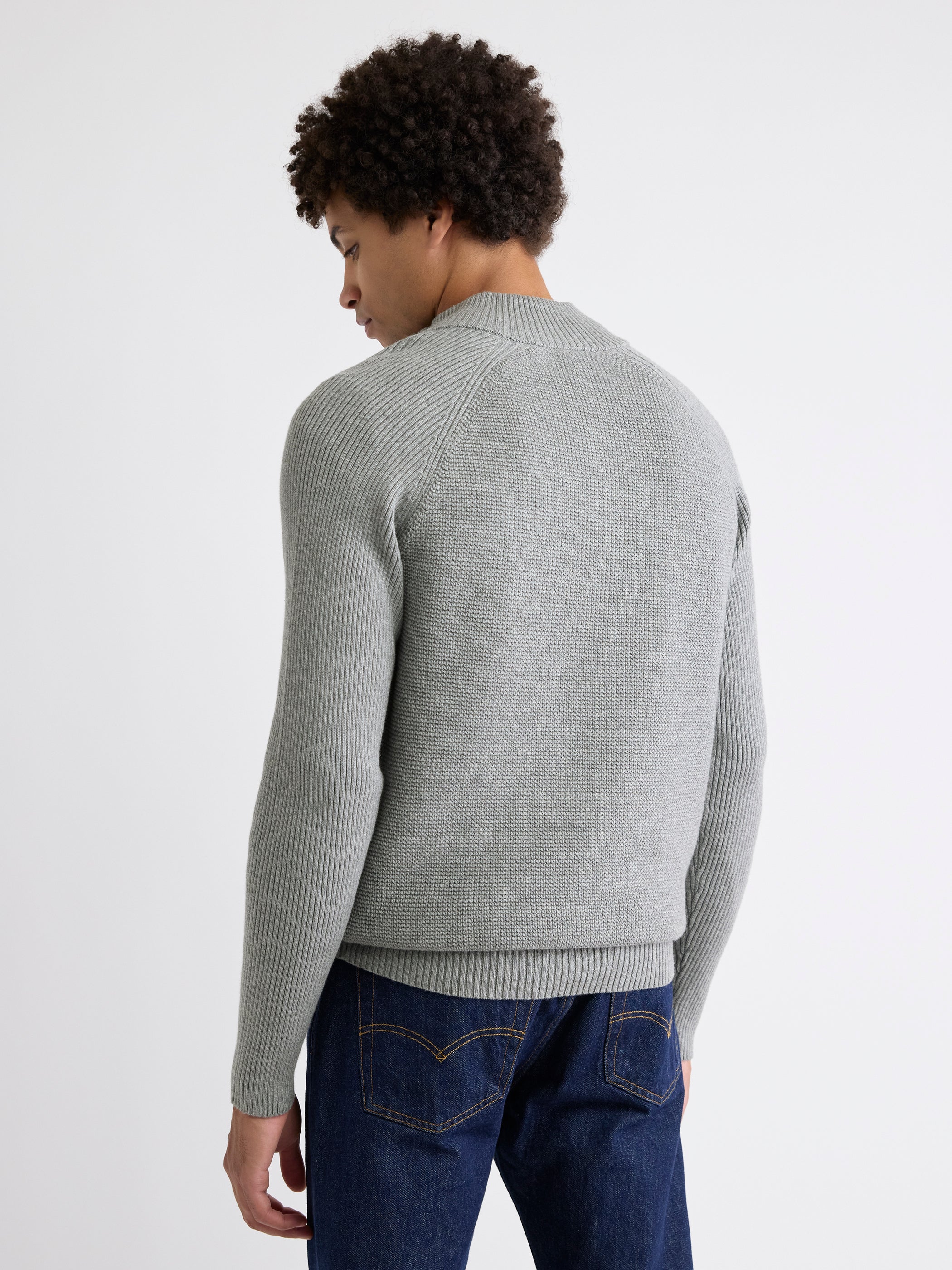 RW&CO Long-Sleeve Quarter-Zip Mock-Neck Sweater