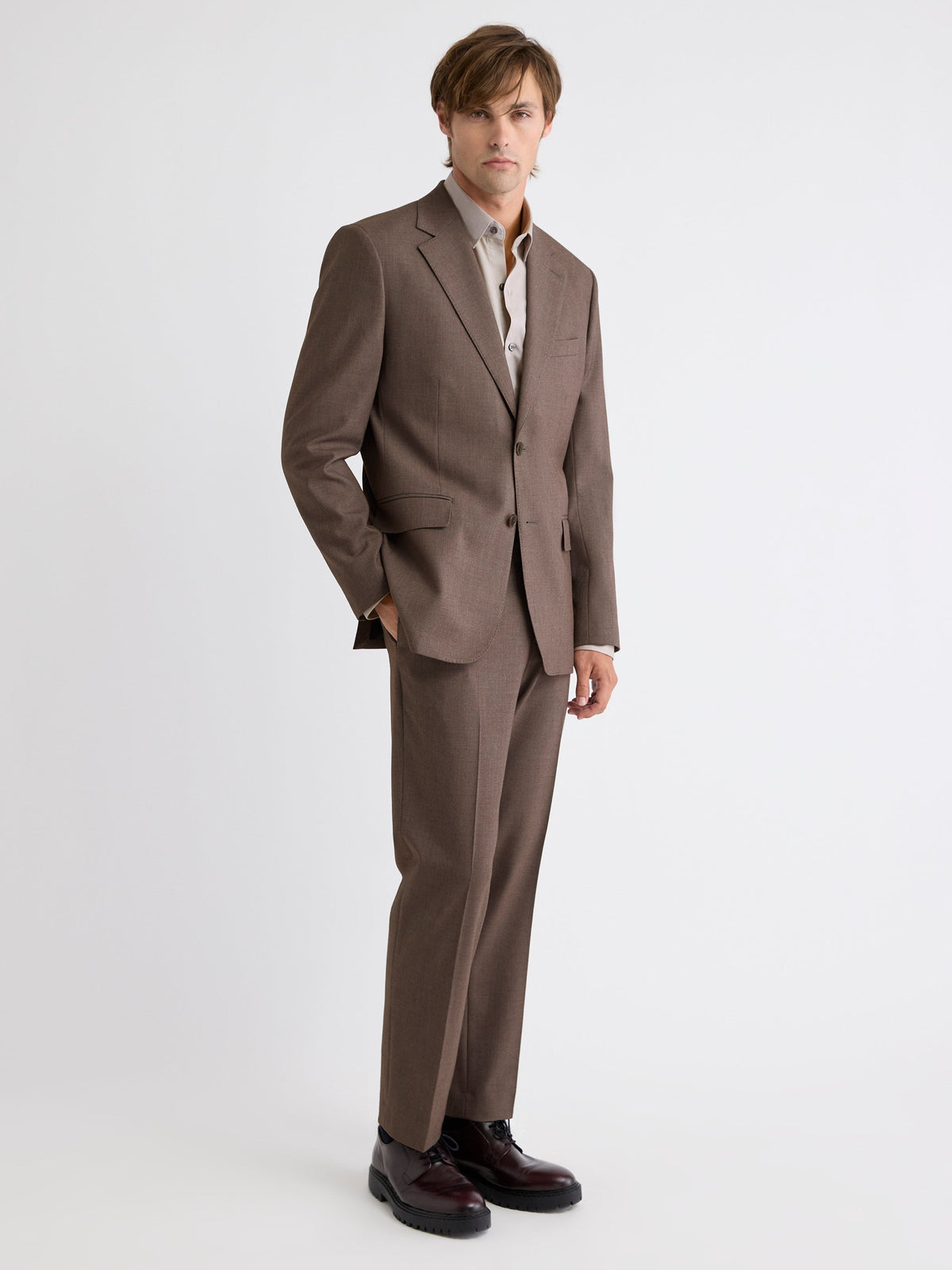 RW&CO Tailored Fit Taupe Suit Blazer