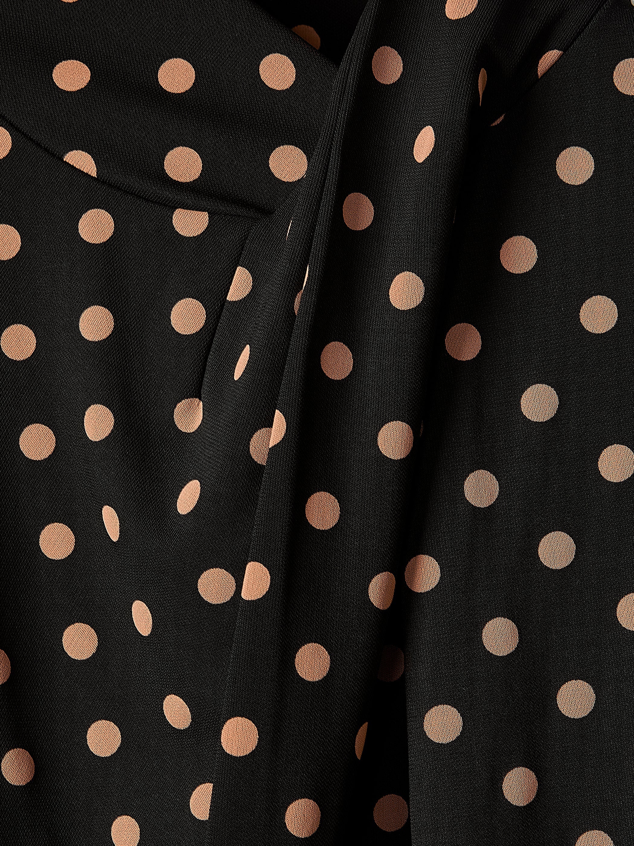RW&CO Extended-Sleeve Top with Crossover Draped Mock Neckline