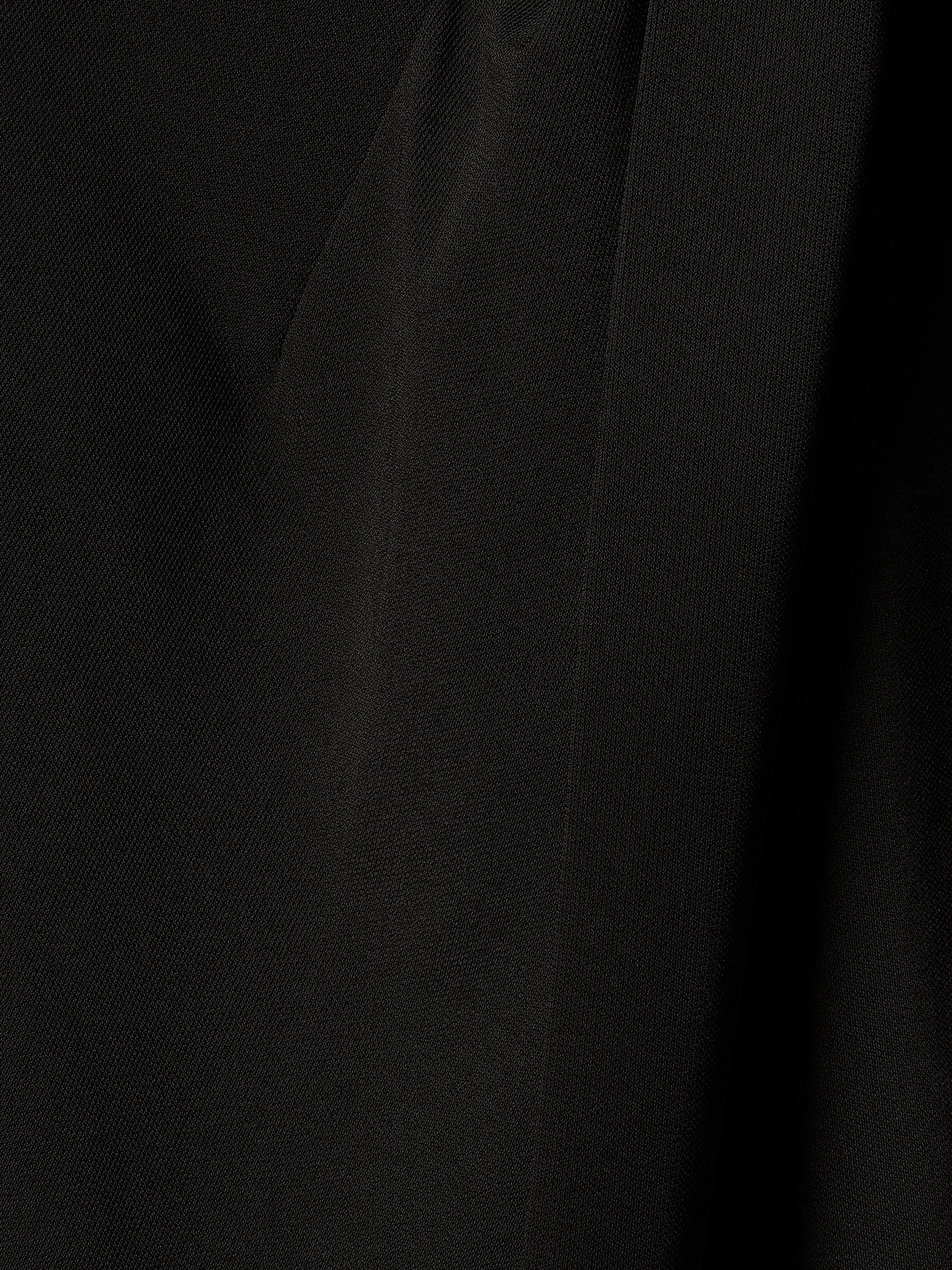 RW&CO Extended-Sleeve Top with Crossover Draped Mock Neckline