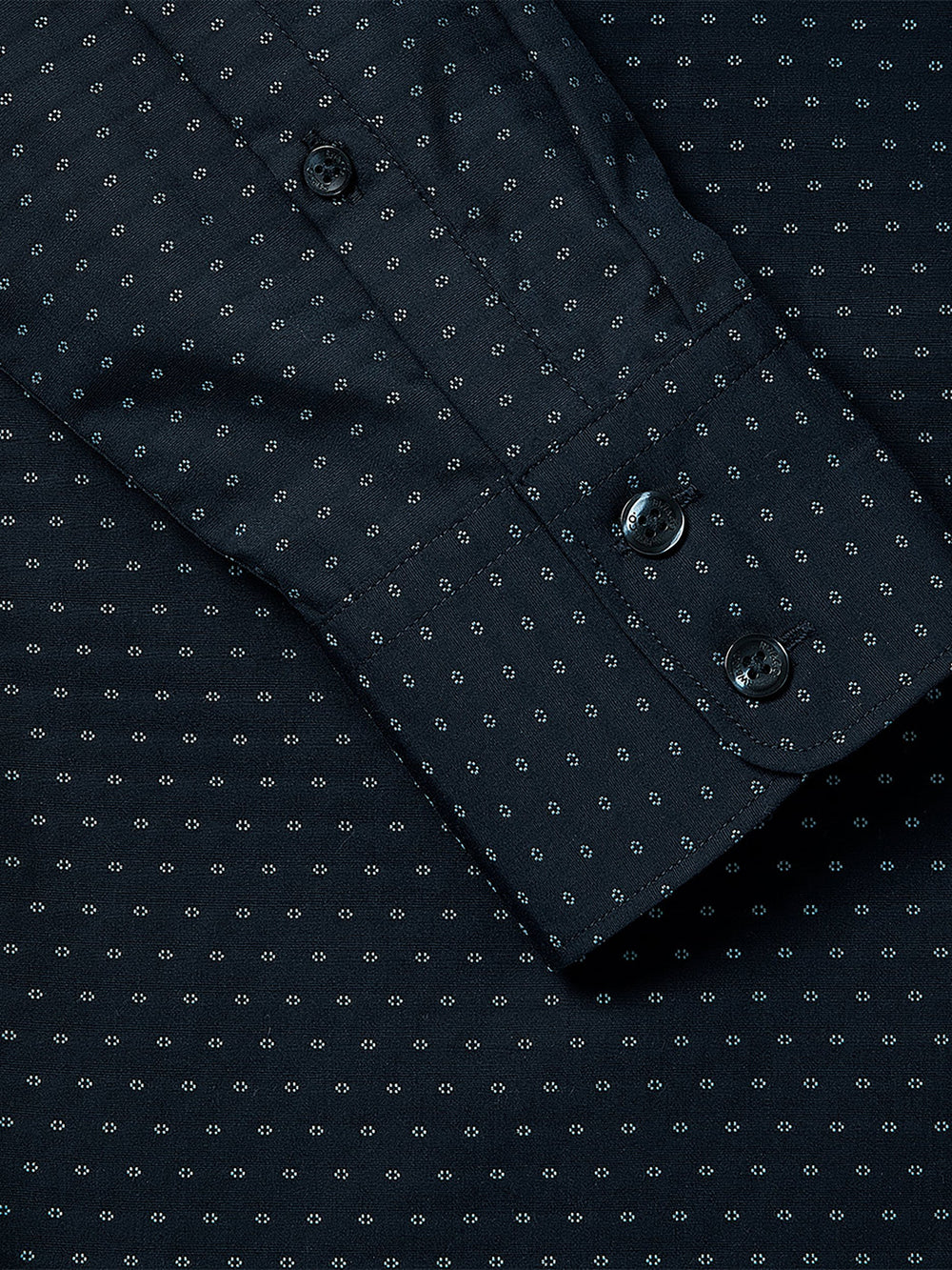 RW&CO Navy Slim Fit Dress Shirt with Geo Pattern