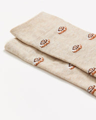 RW&CO Crew Socks with Cinnamon Rolls