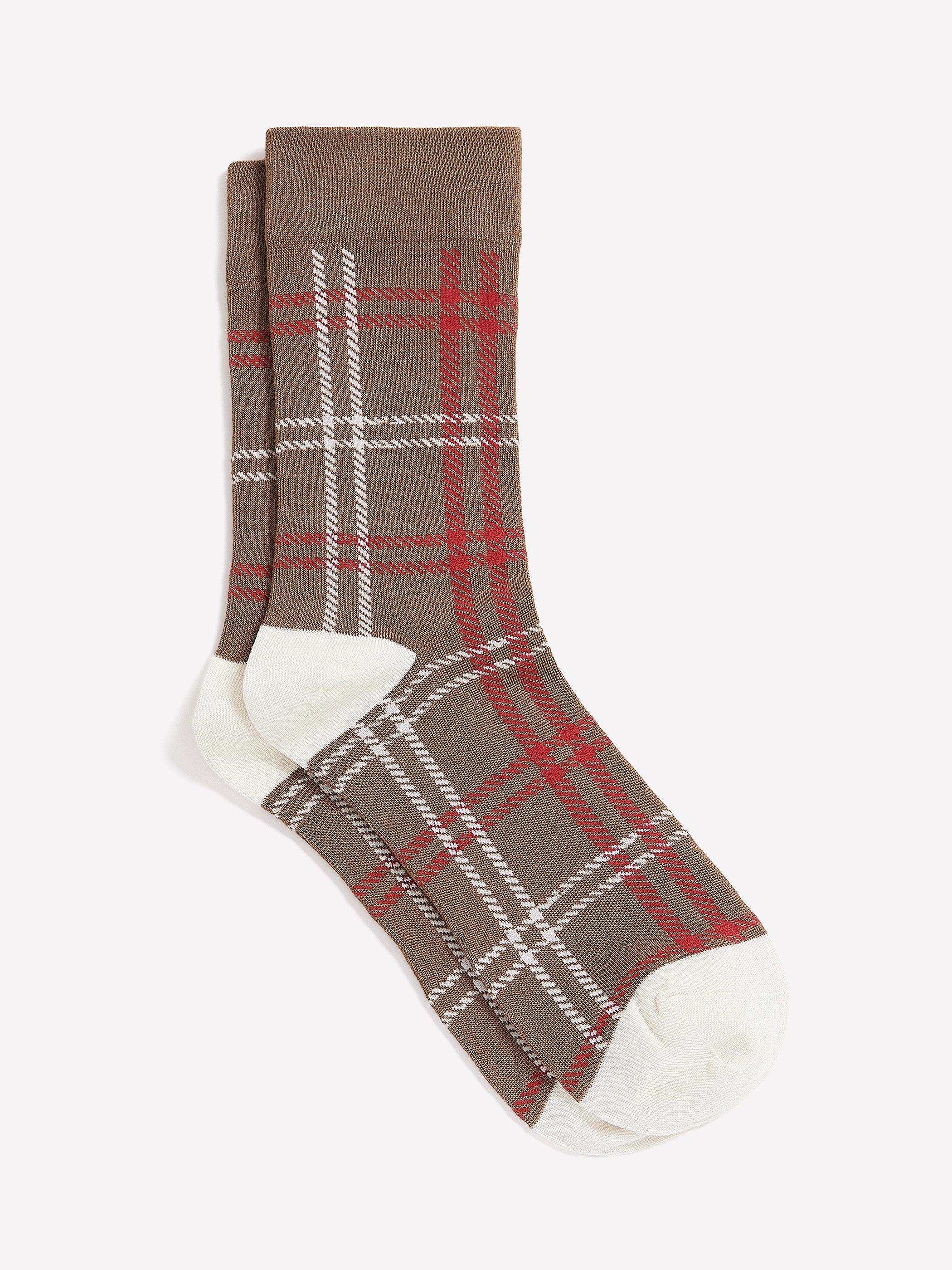 RW&CO Crew Socks with Plaid Pattern