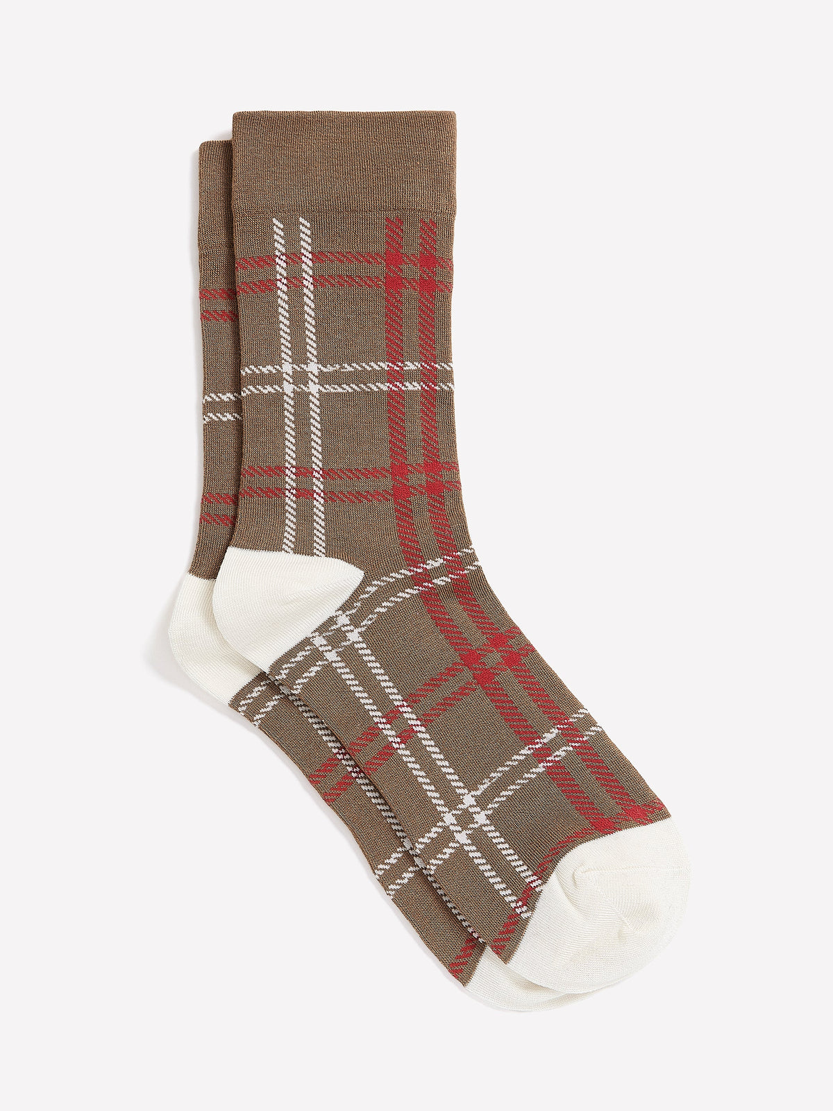 RW&CO Crew Socks with Plaid Pattern
