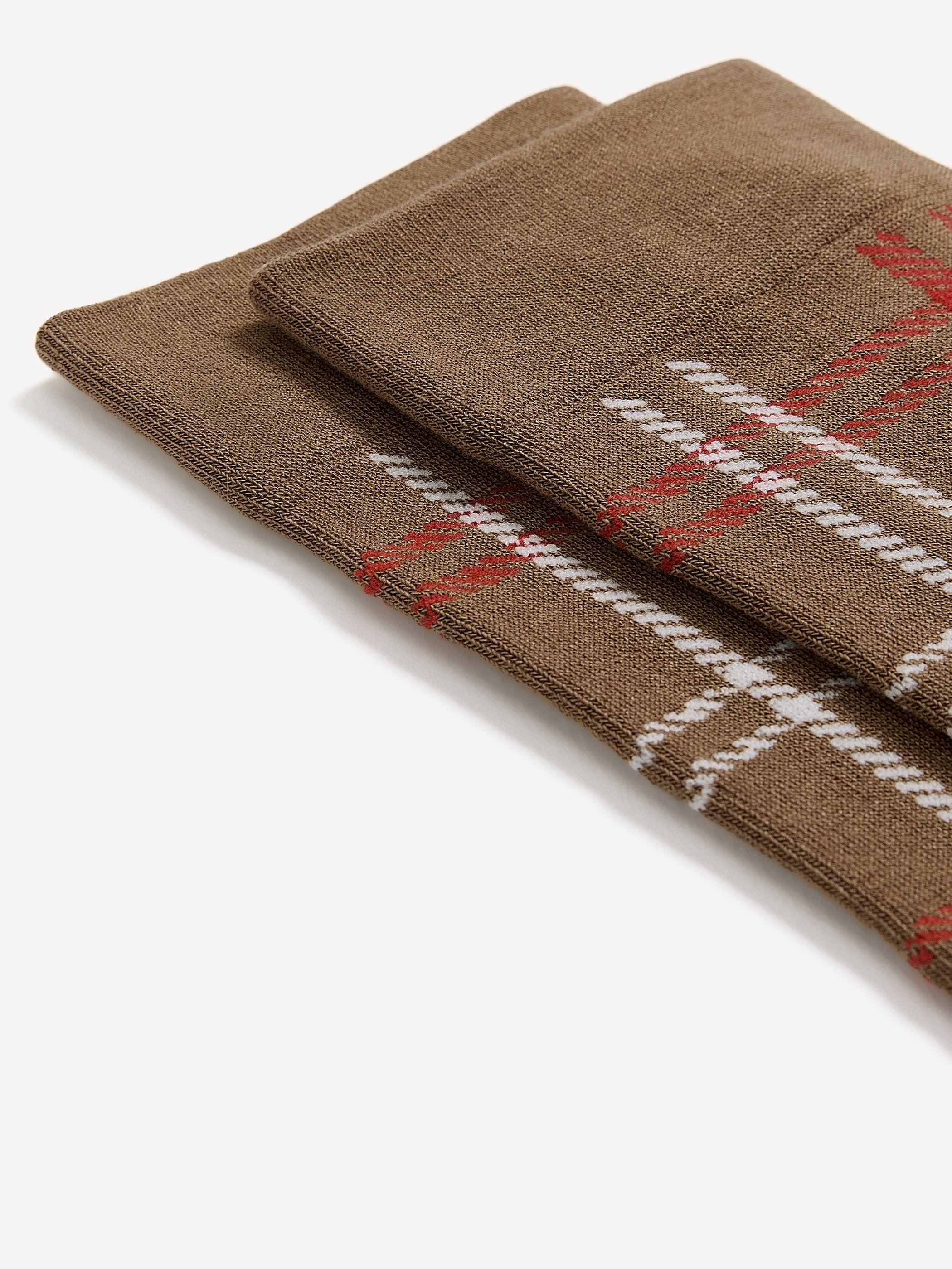 RW&CO Crew Socks with Plaid Pattern