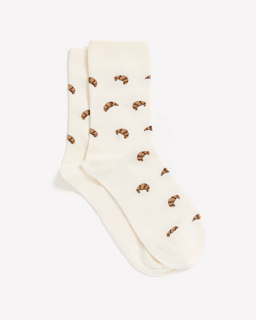 RW&CO Crew Socks with Croissants