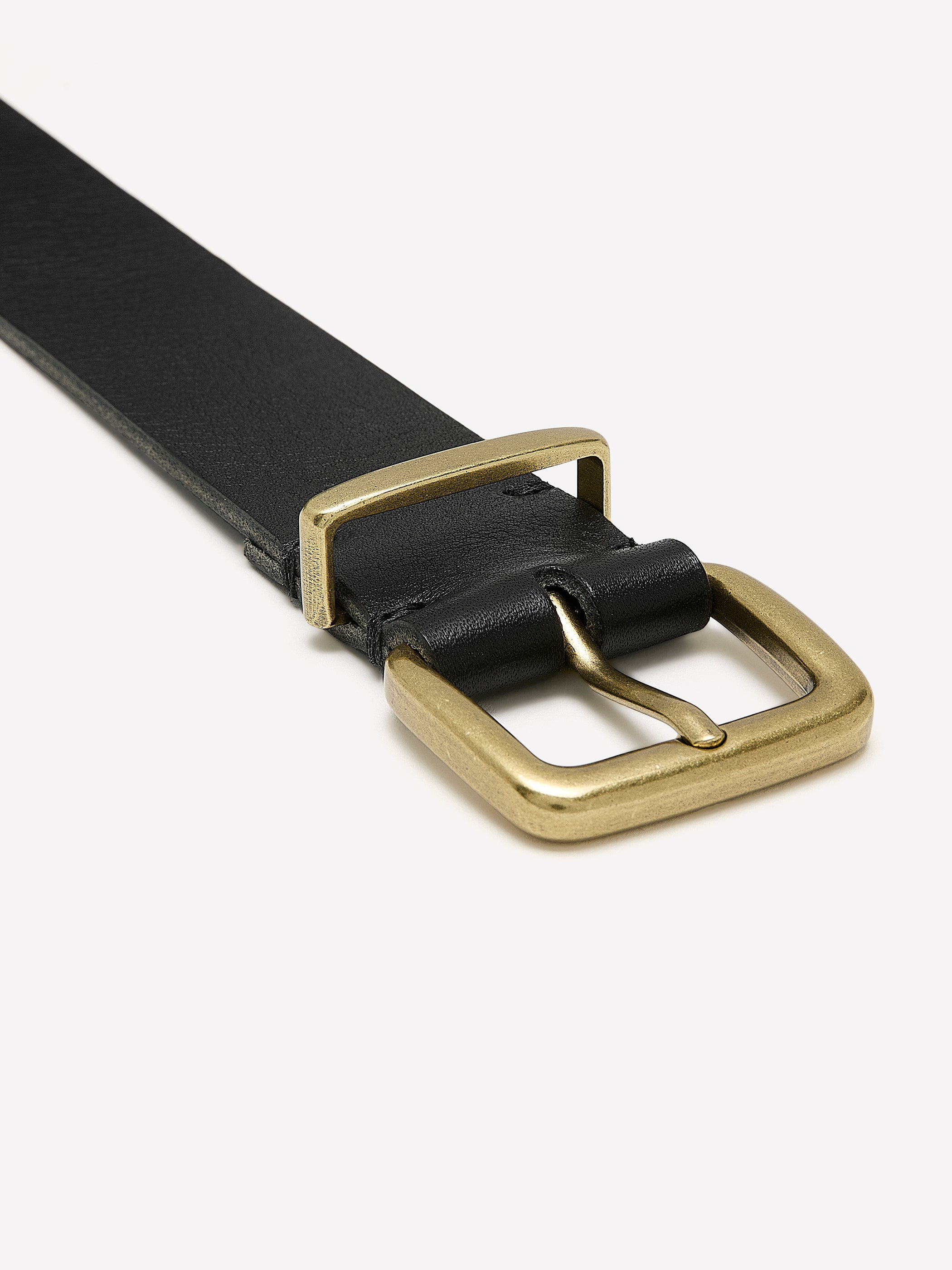 RW&CO Leather Belt with Square Buckle