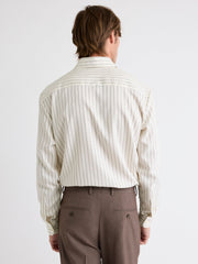 RW&CO Striped Relaxed-Fit Twill Dress Shirt
