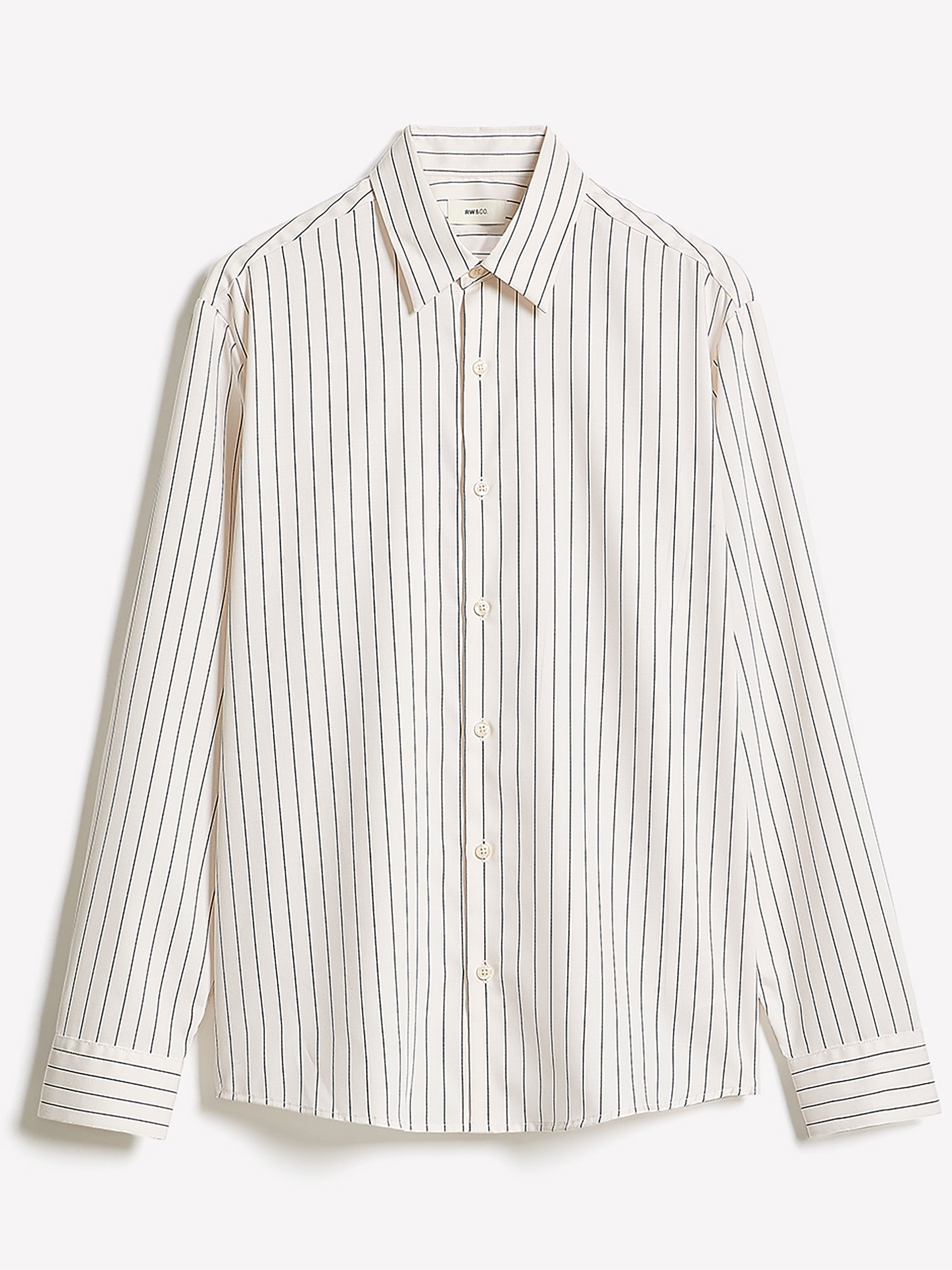 RW&CO Striped Relaxed-Fit Twill Dress Shirt