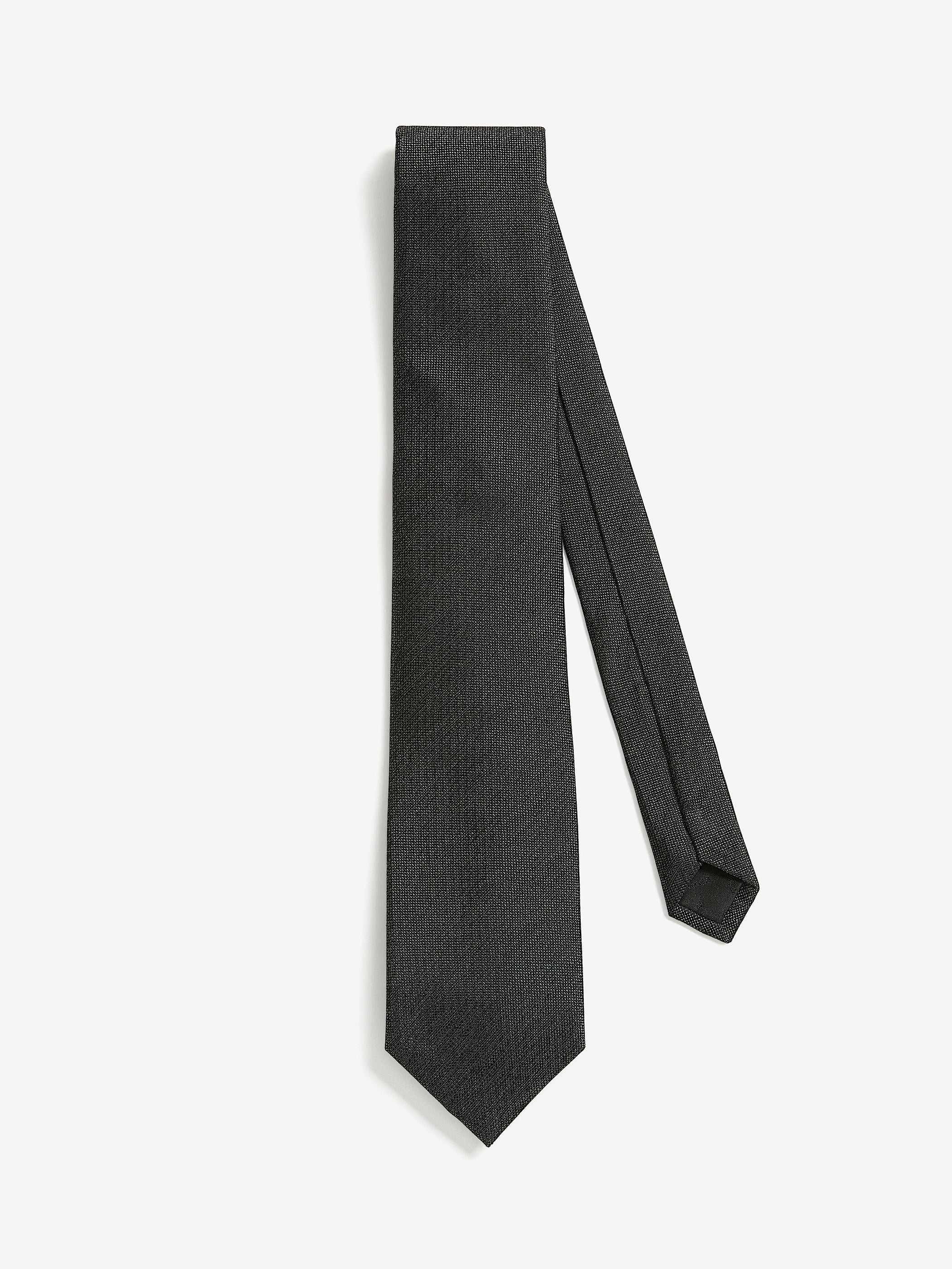 RW&CO Charcoal Regular Textured Tie