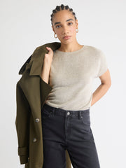 RW&CO Crew-Neck Extended-Sleeve Bouclé Top