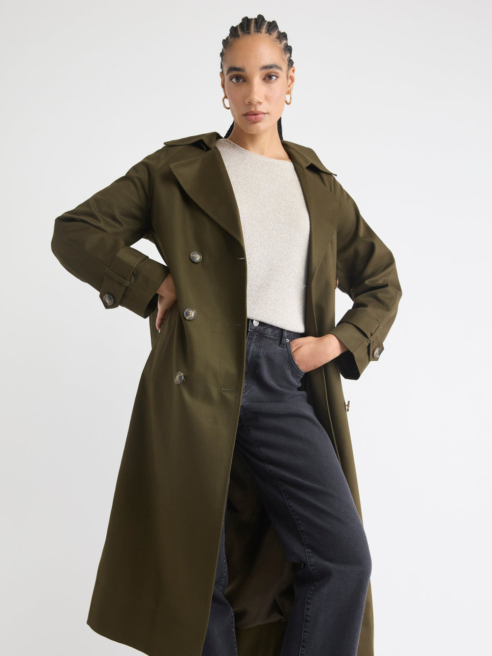 RW&CO Crew-Neck Extended-Sleeve Bouclé Top
