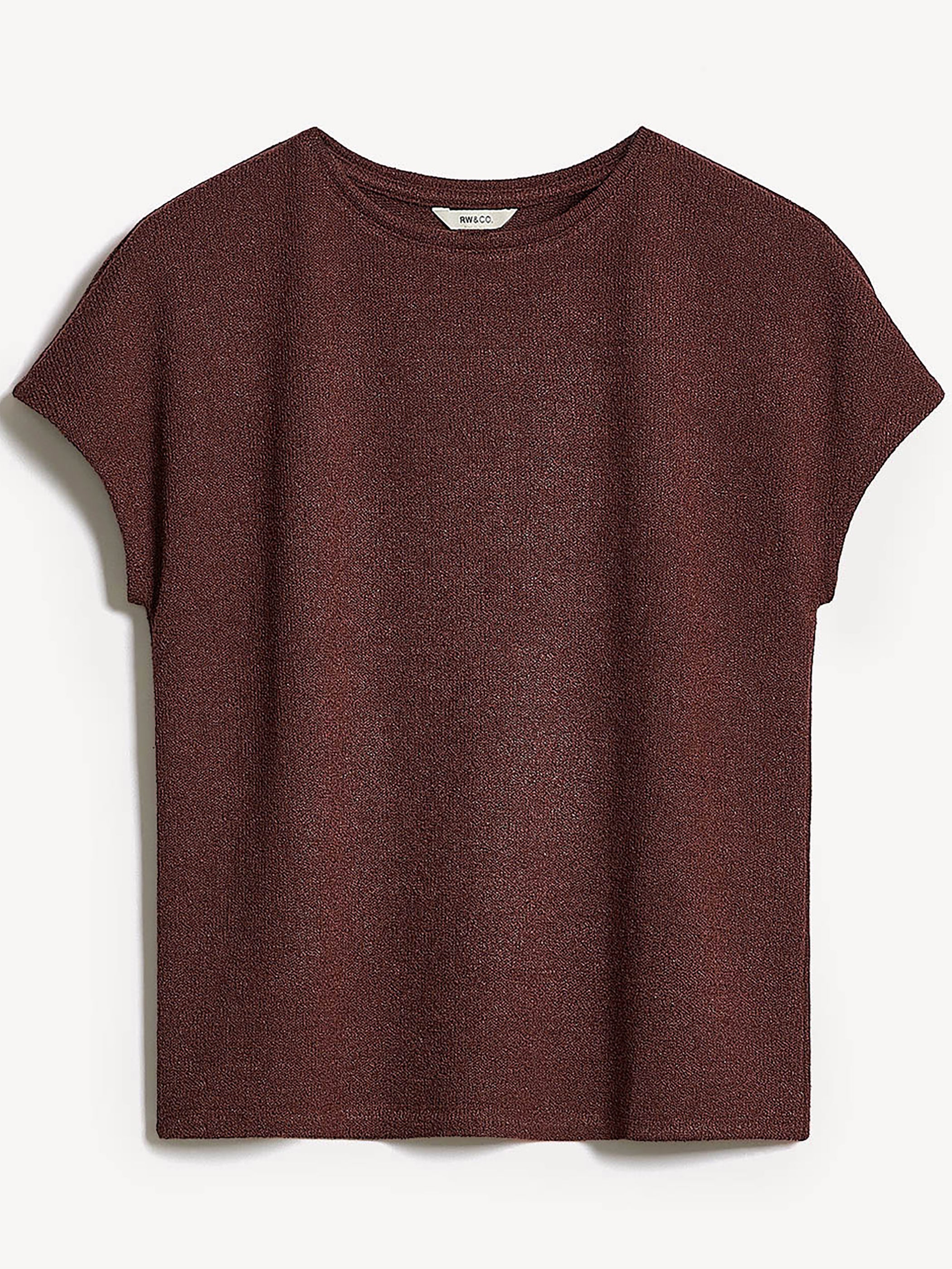 RW&CO Crew-Neck Extended-Sleeve Bouclé Top