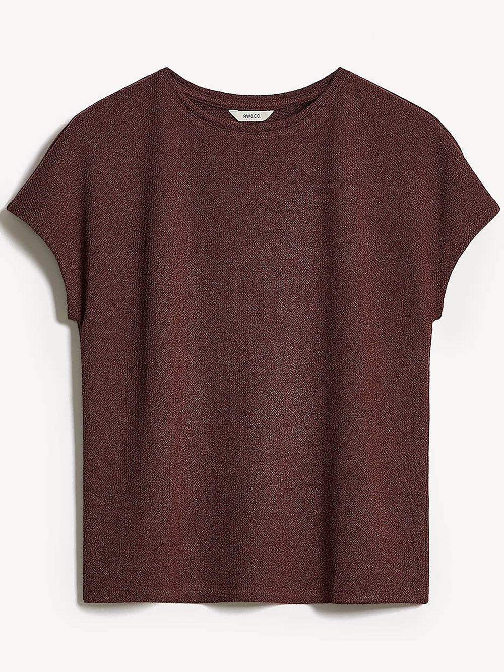 RW&CO Crew-Neck Extended-Sleeve Bouclé Top
