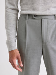RW&CO Wool-Blend Tapered-Leg Pleated Dress Pant