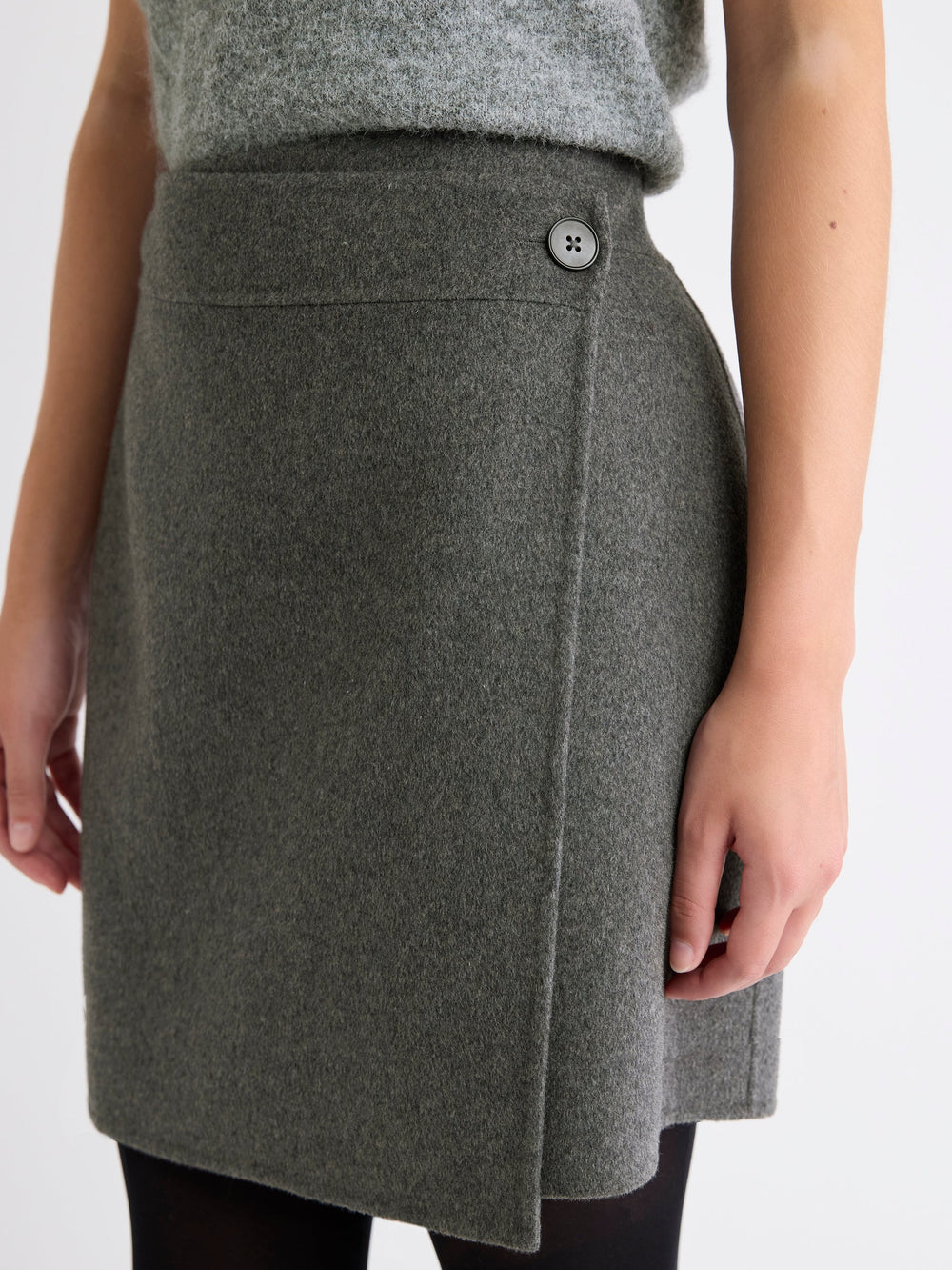 RW&CO Melton Wrap Mini Skirt